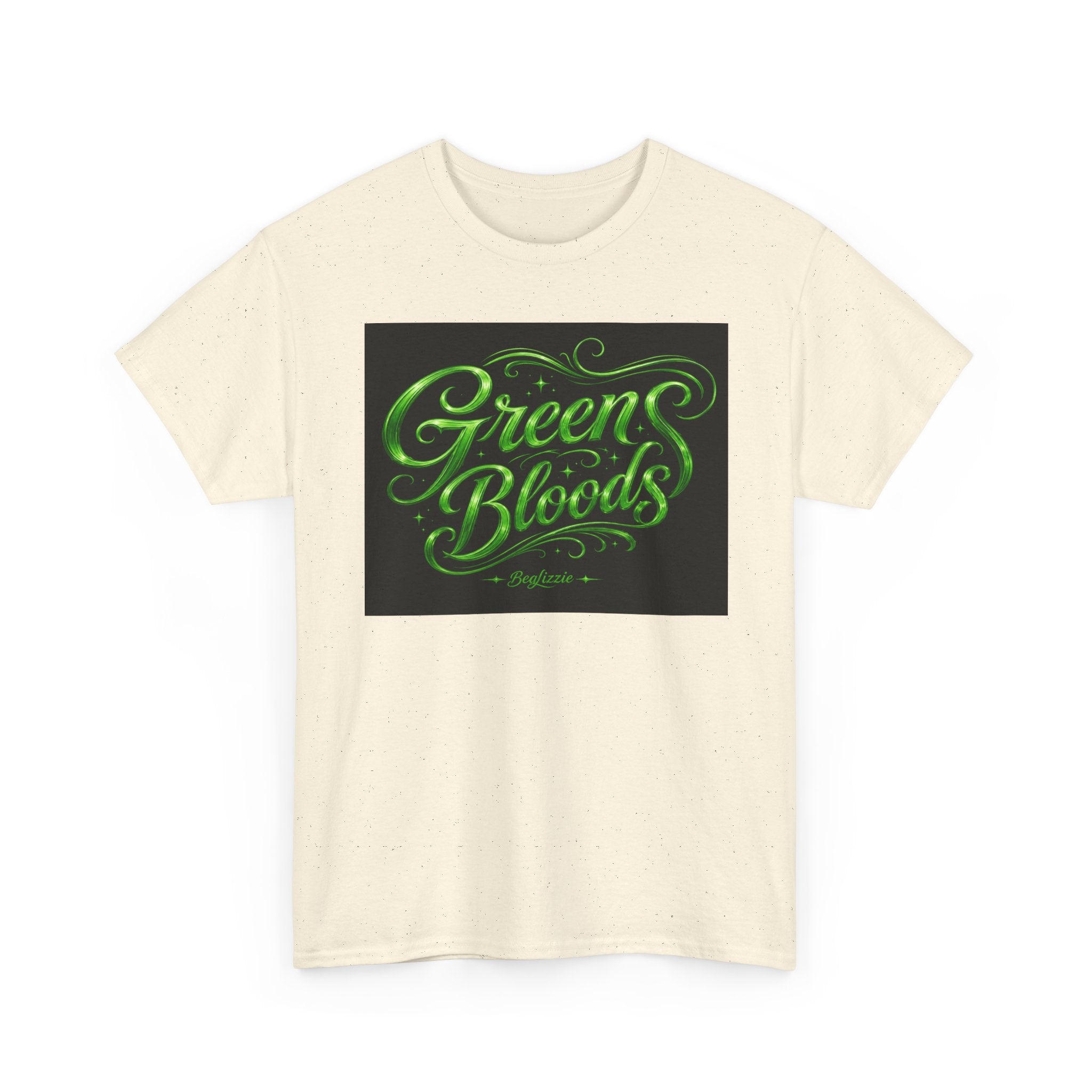 Green Bloods Graphic Tee — Neon Script St. Patrick’s Day Shirt