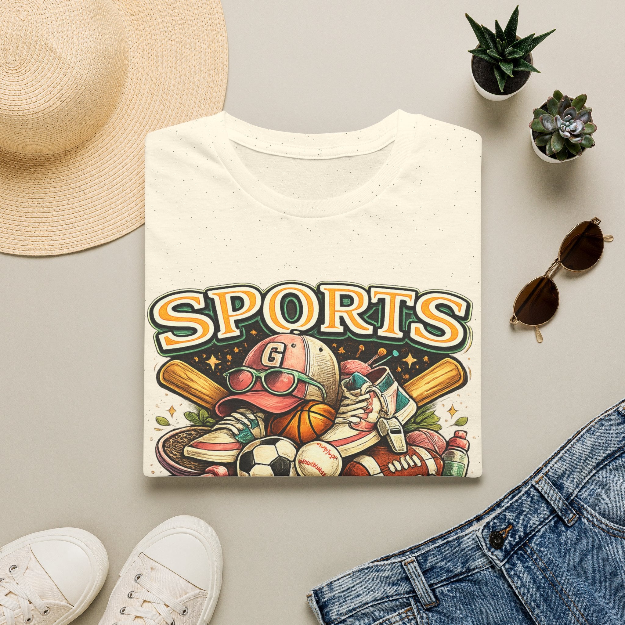 Sports Grandma T‑Shirt — Vintage Baseball & Multi‑Sport Mom Fan Tee