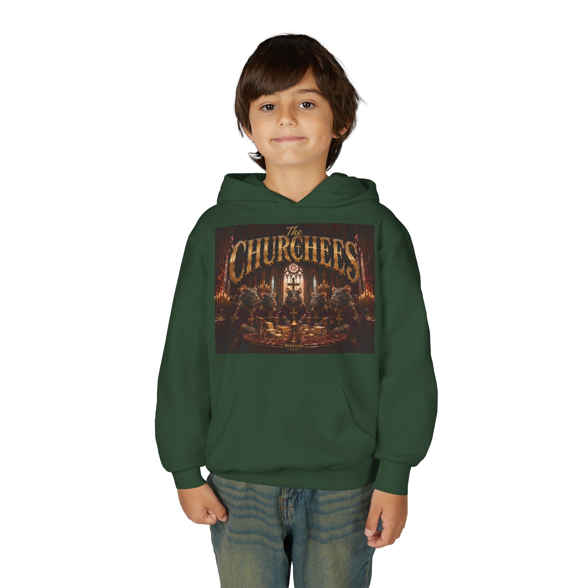 Youth Hoodie — "The Churches" Graphic