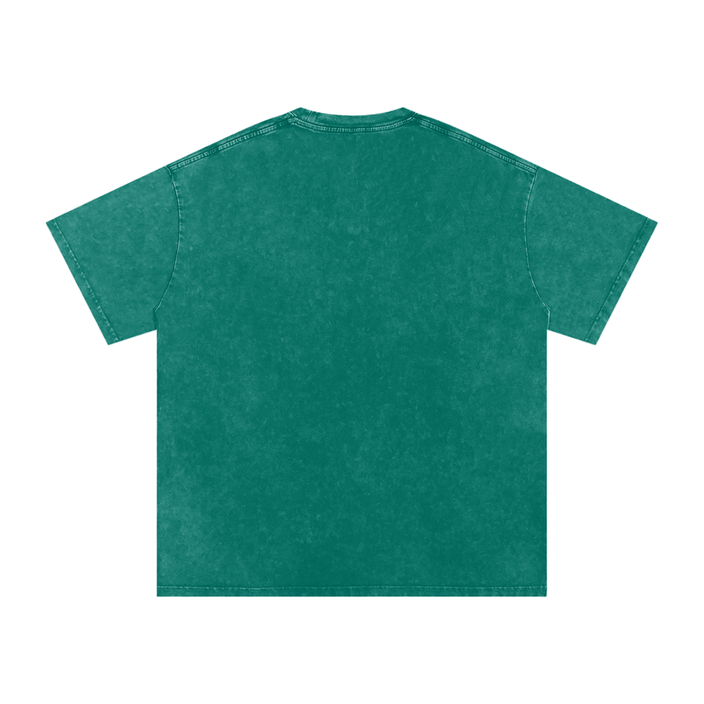 T-shirt oversize en coton délavé à la neige