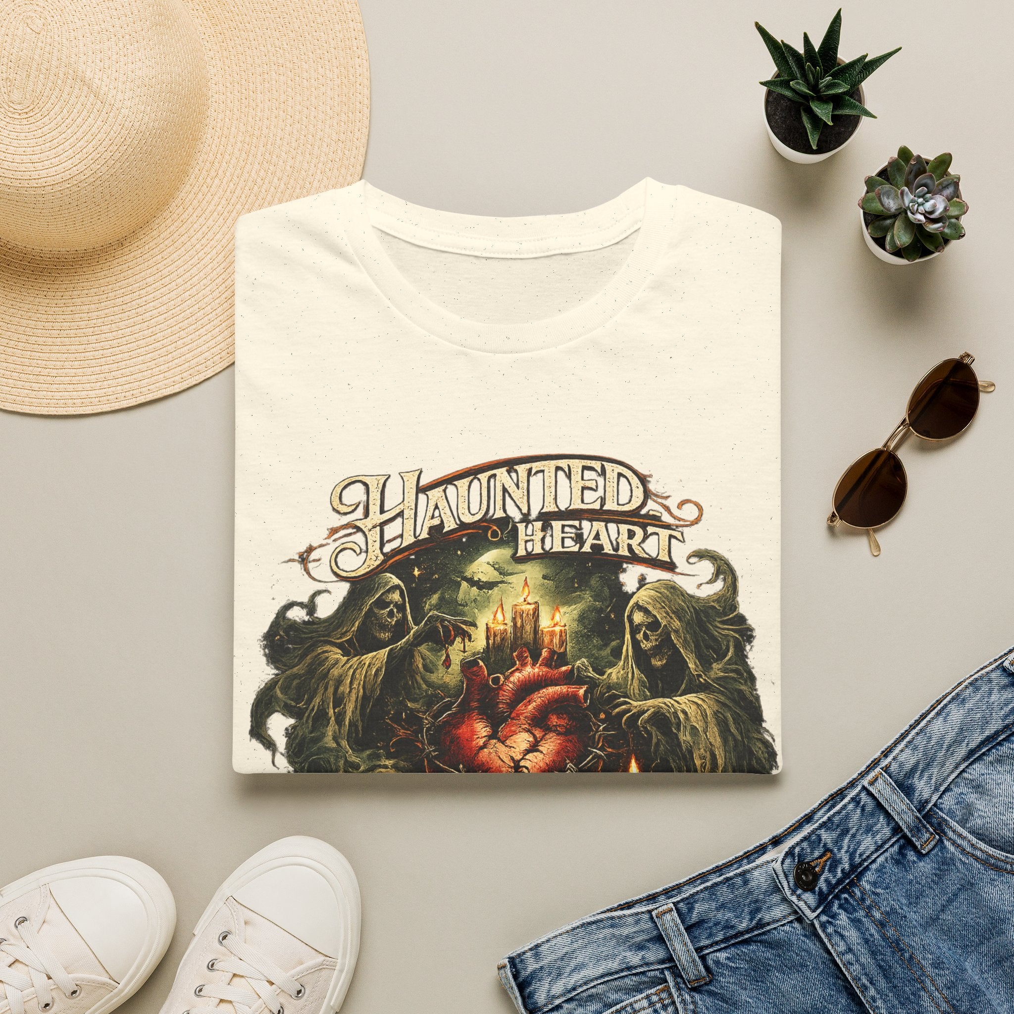 Haunted Heart T-Shirt — Gothic Haunted Heart Vintage Horror Tee