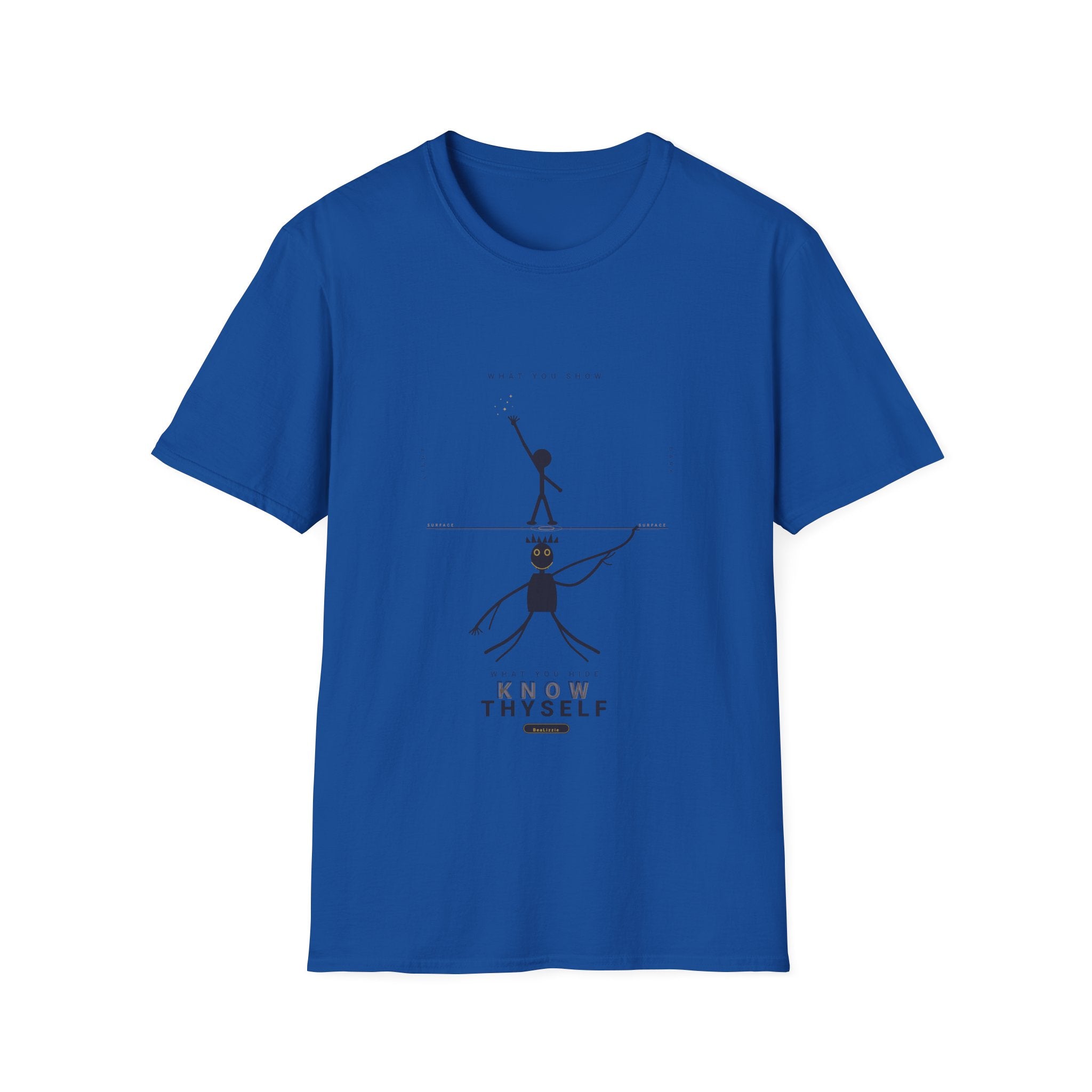 T‑Shirt — Minimalist 'Know Thyself' Stick Figure Motivational Tee