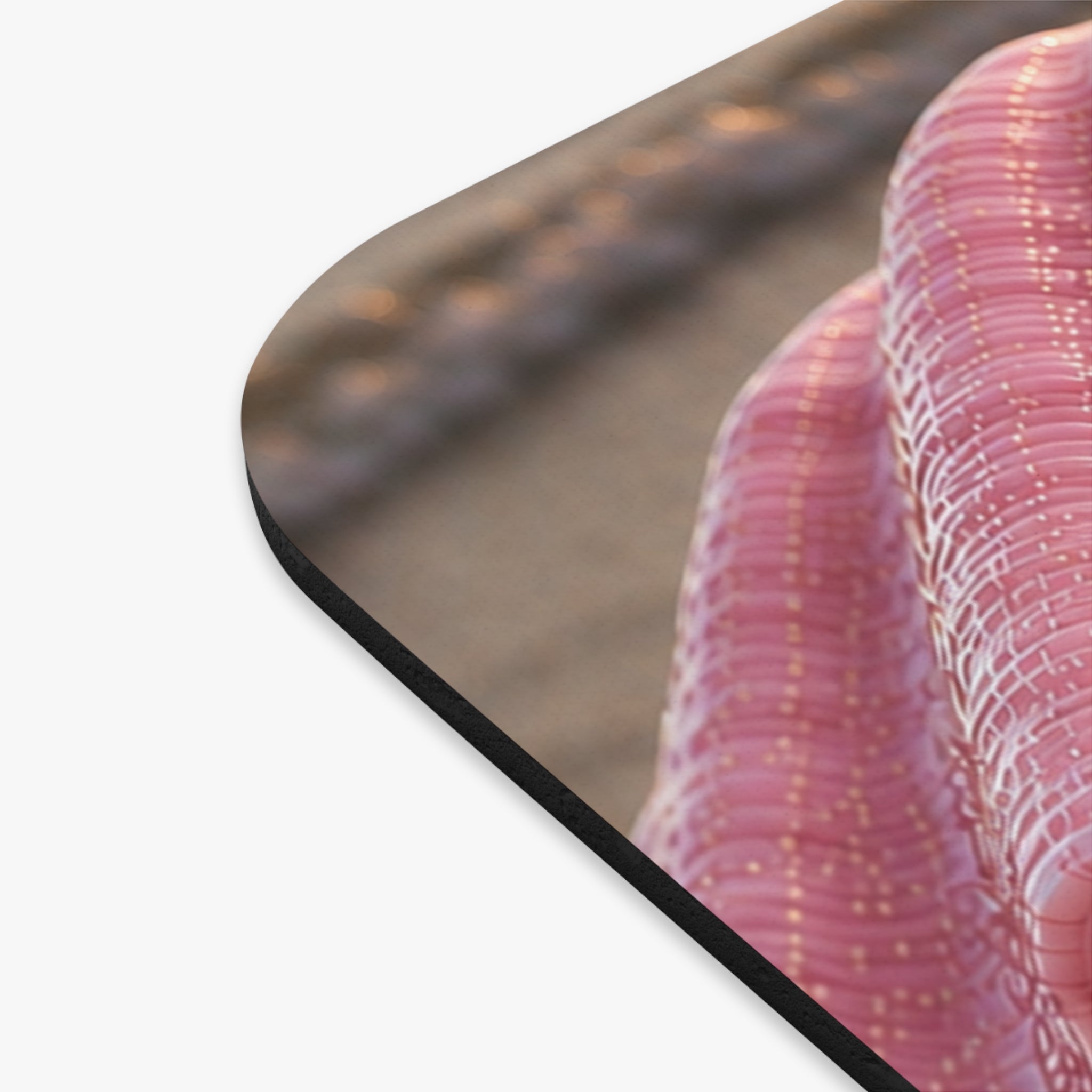 Pink Pearl Seashell Mouse Pad — Feminine Coastal Desk Accessory