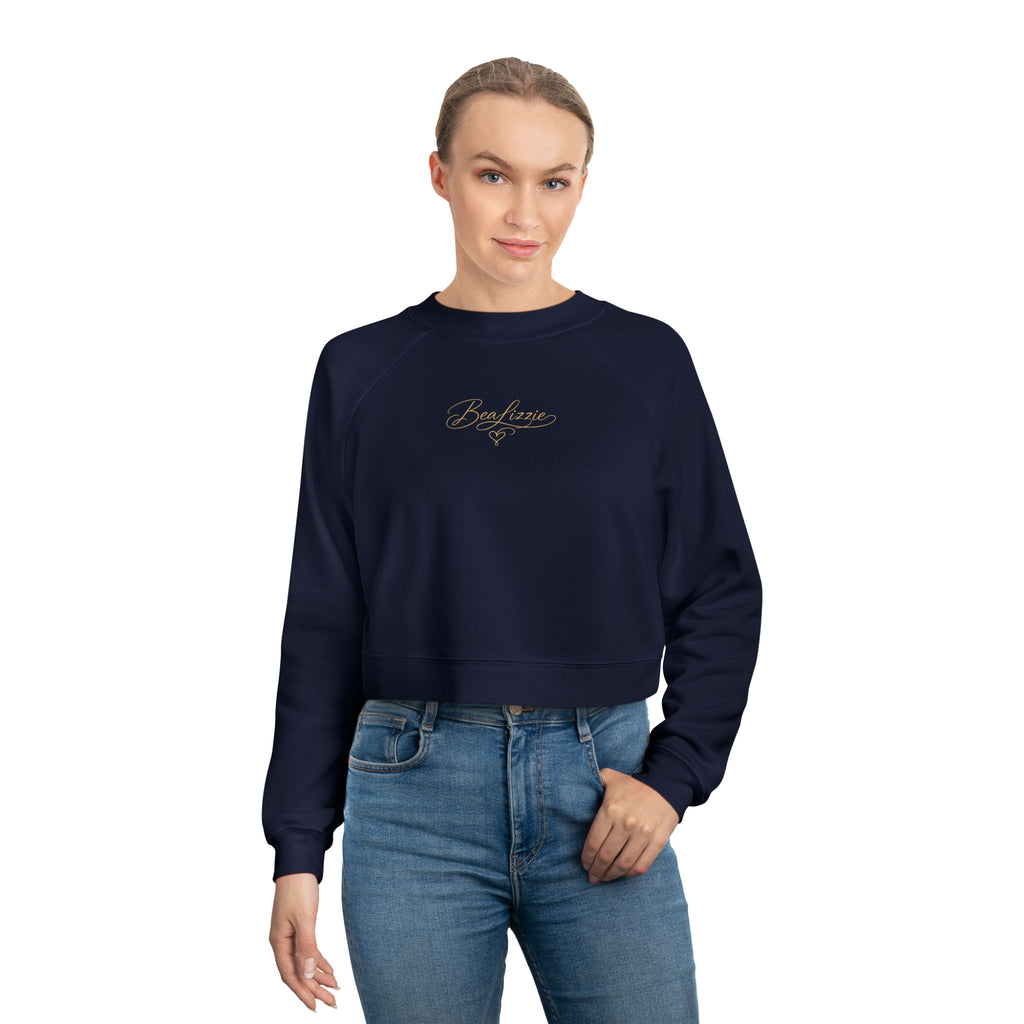 Cropped Fleece Pullover Elegant "BeaLizzie" Women's Crop Sweatshirt