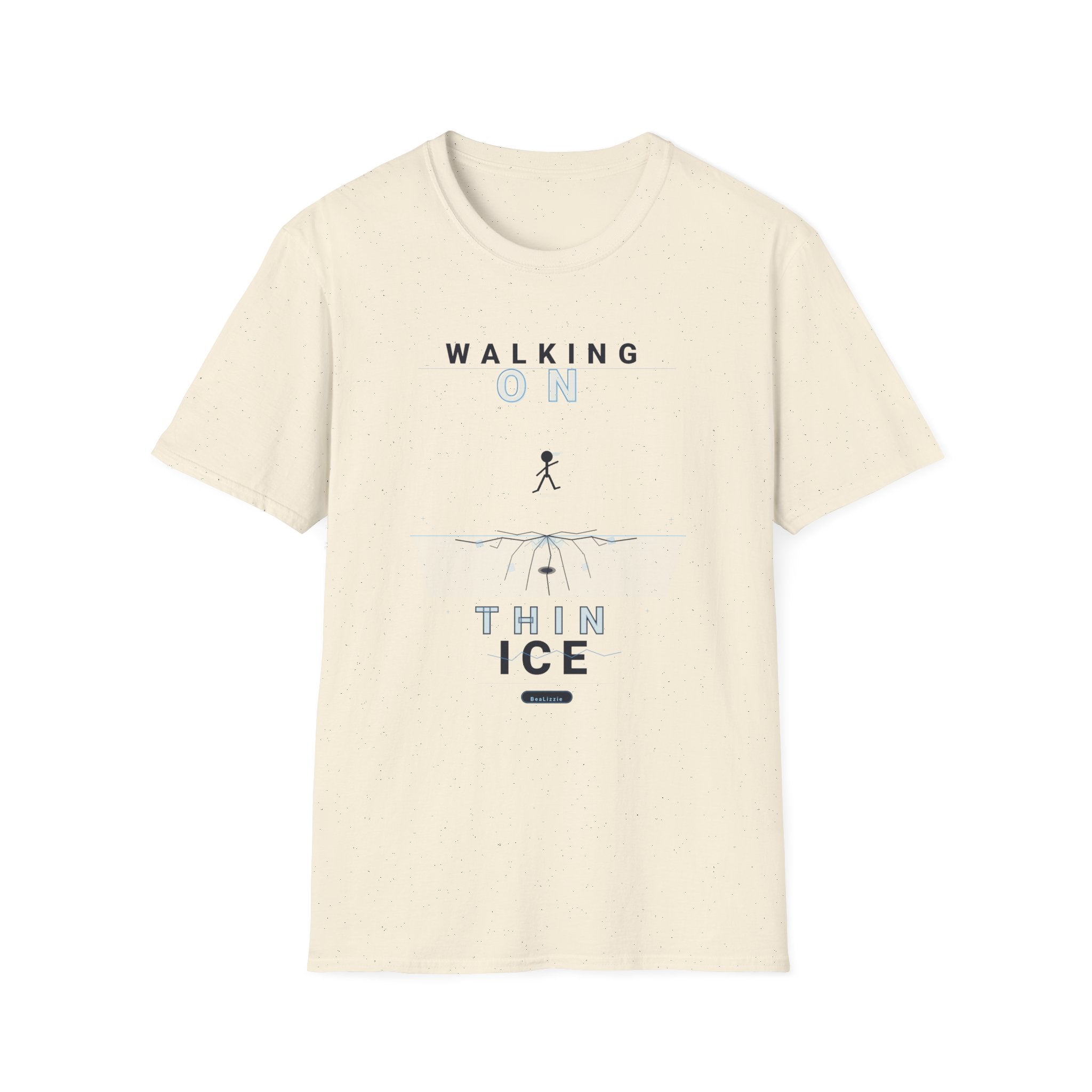 Walking On Thin Ice T-Shirt — Minimalist Motivational Tee
