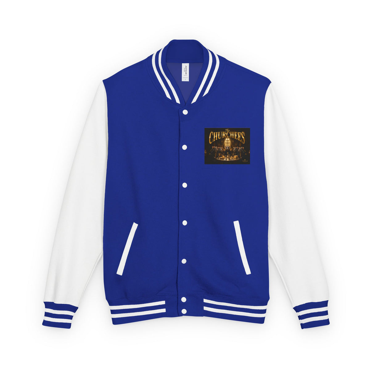 Letterman Jacket — 'The Churchees' Vintage Band Logo Varsity Jacket