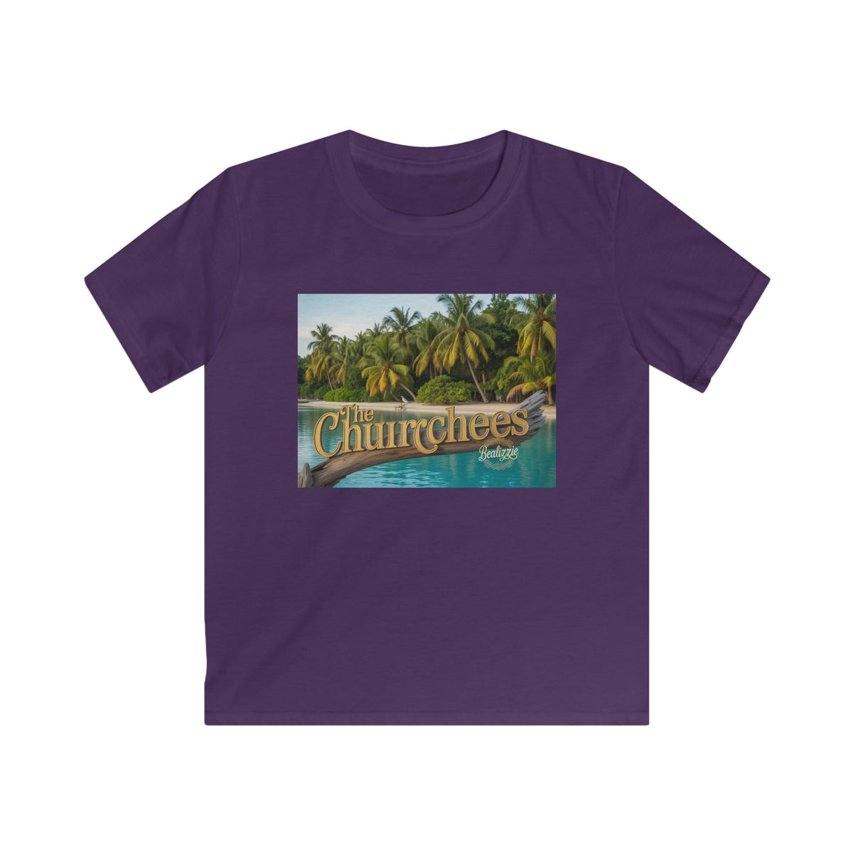 Kids Tee — Tropical 'The Churchees' Beach Graphic