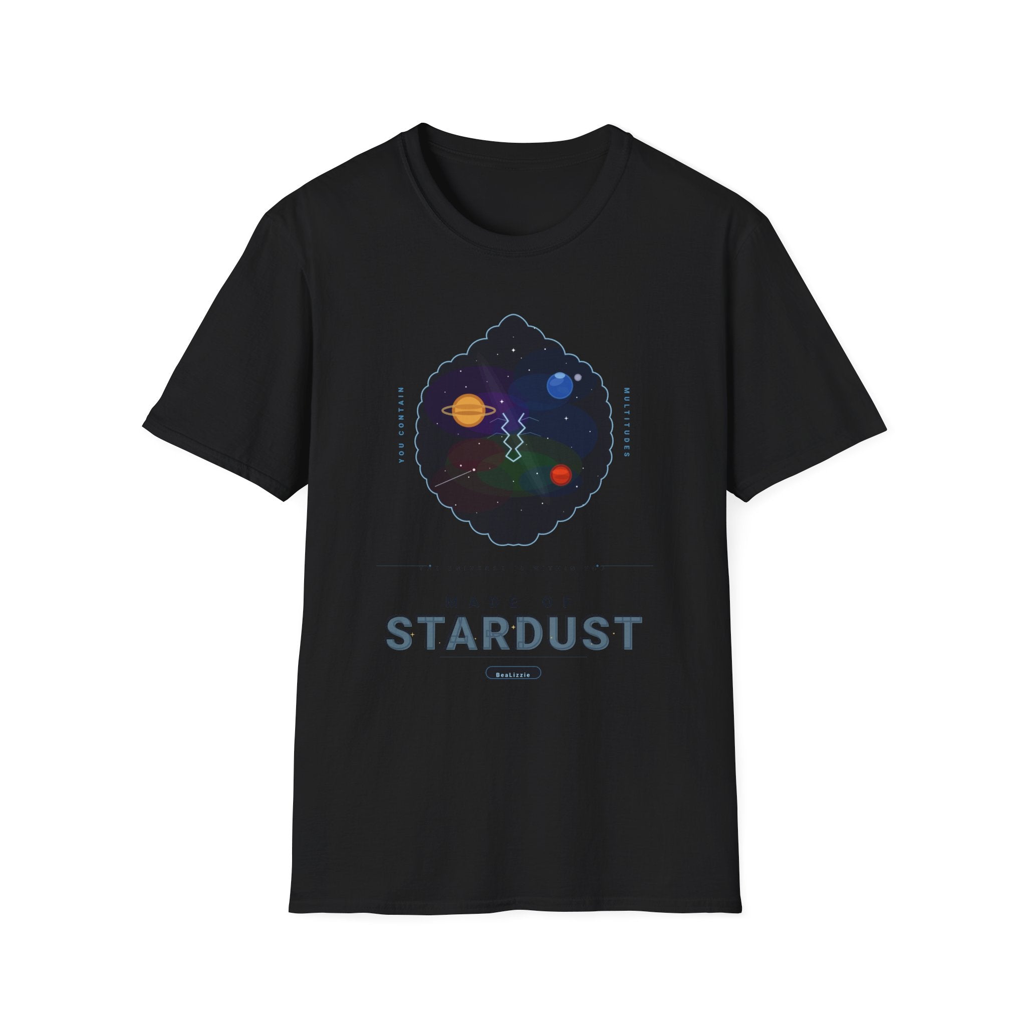 Galaxy Graphic T‑Shirt — 'Making Stardust' Cosmic Planet Tee
