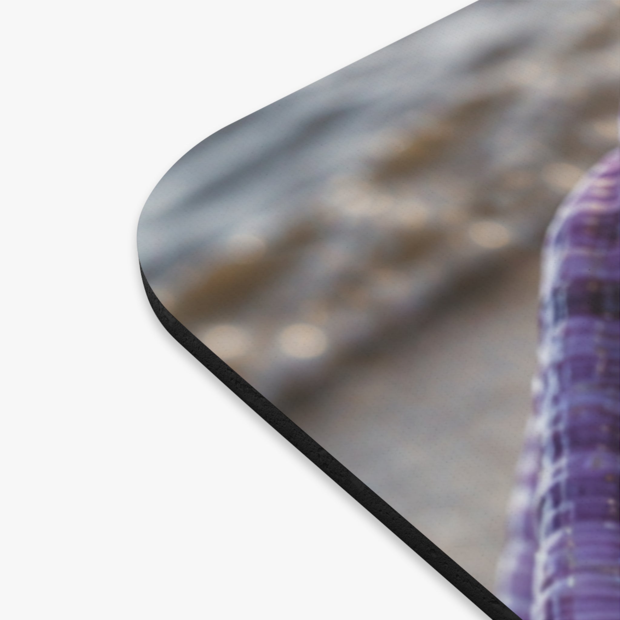 Pearl Shell Mouse Pad — Purple Seashell Beach Desk Mat