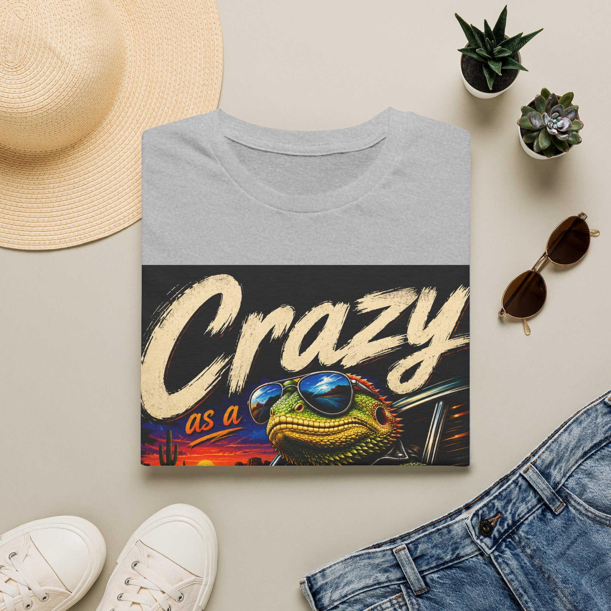 Crazy as a Road Lizard T-Shirt — Retro Desert Lizard Graphic Tee