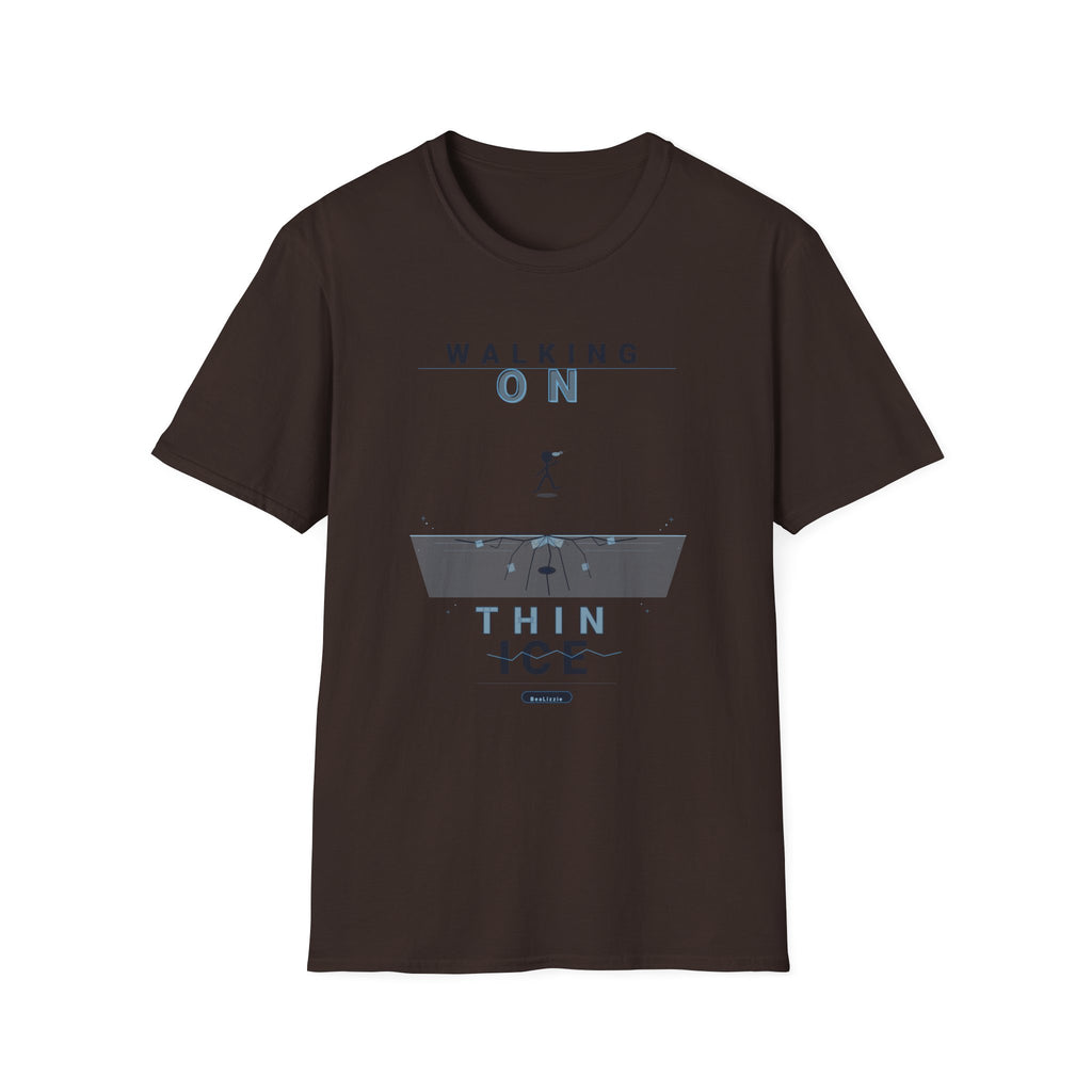 Walking On Thin Ice T-Shirt — Minimalist Motivational Tee