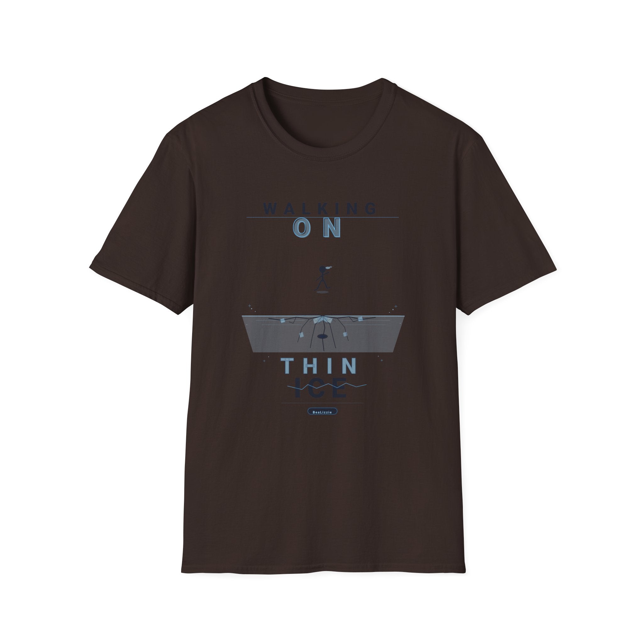 Walking On Thin Ice T-Shirt — Minimalist Motivational Tee