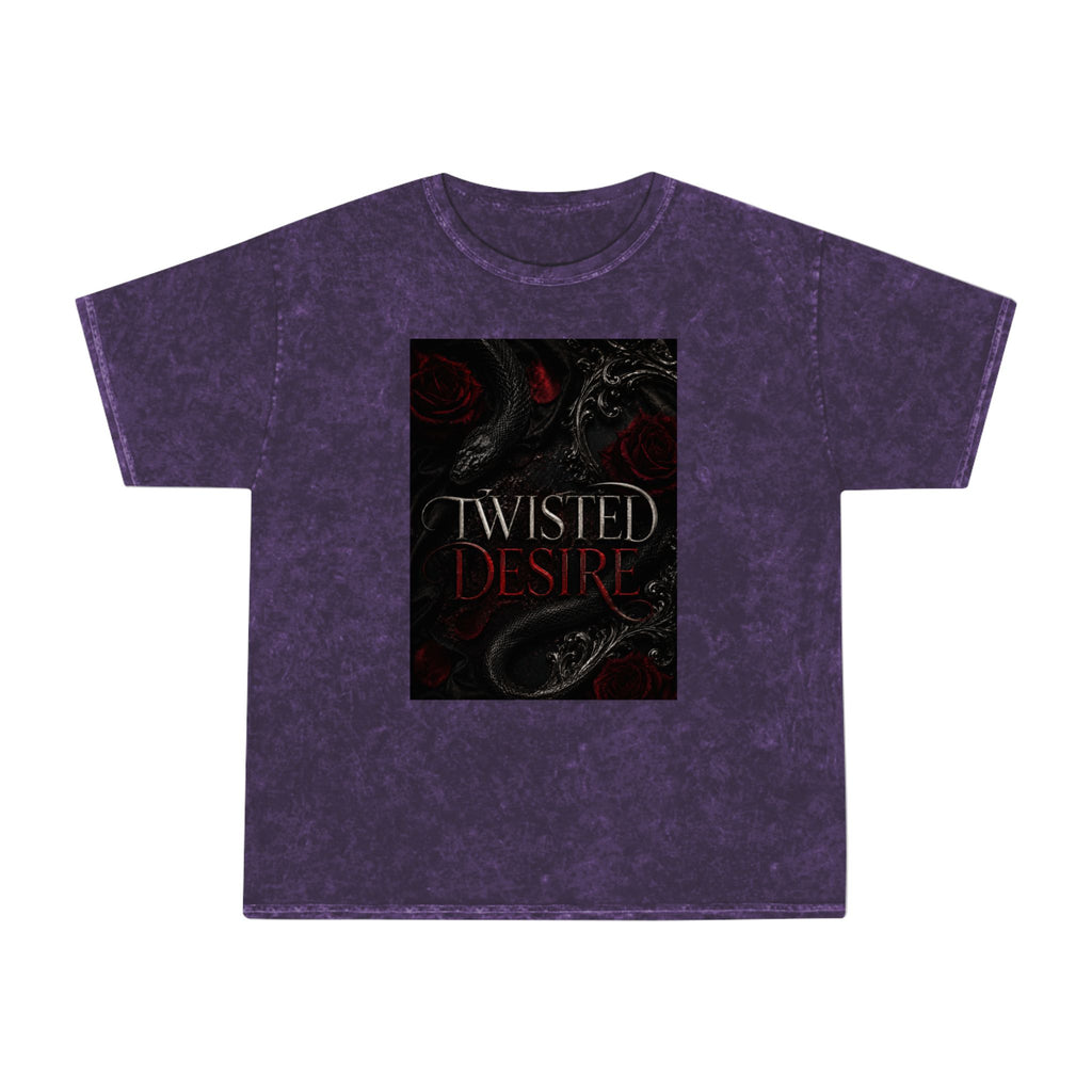 T-shirt effet délavé Twisted Desire — Imprimé serpent gothique foncé
