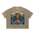 Unisex Vintage Wash Sunfade Boxy Waffle T-Shirt