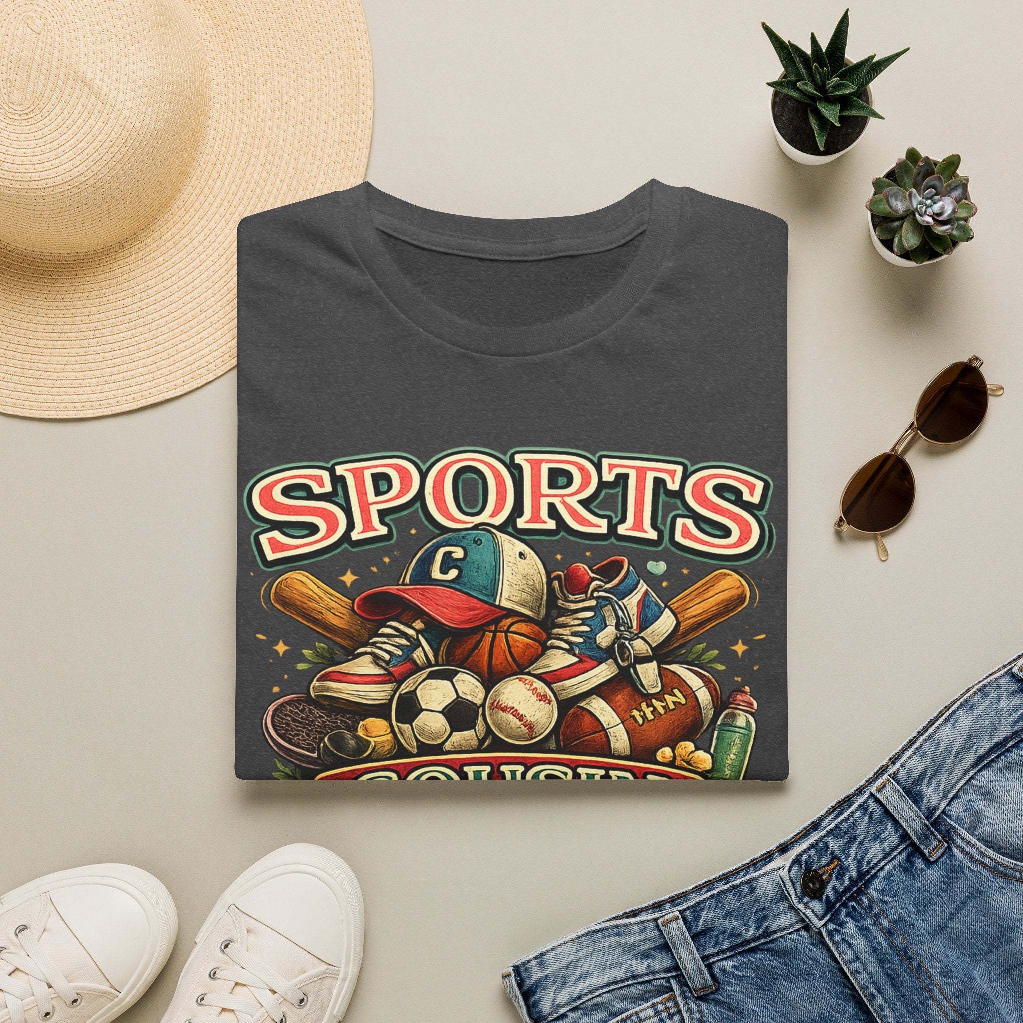 Sports Cousin T-Shirt — Retro Multi-Sport Graphic Tee