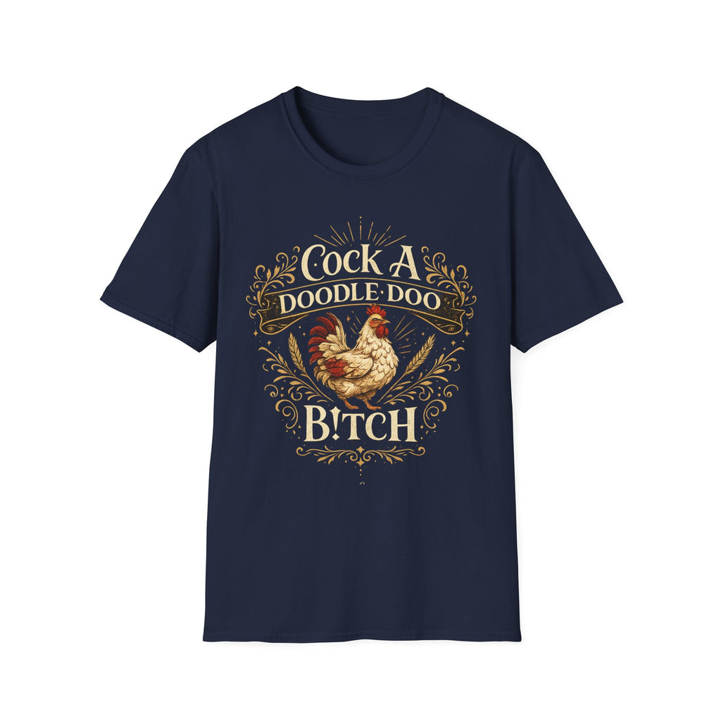 Cock A Doodle Doo T-Shirt — Funny Rooster Farmyard Graphic Tee