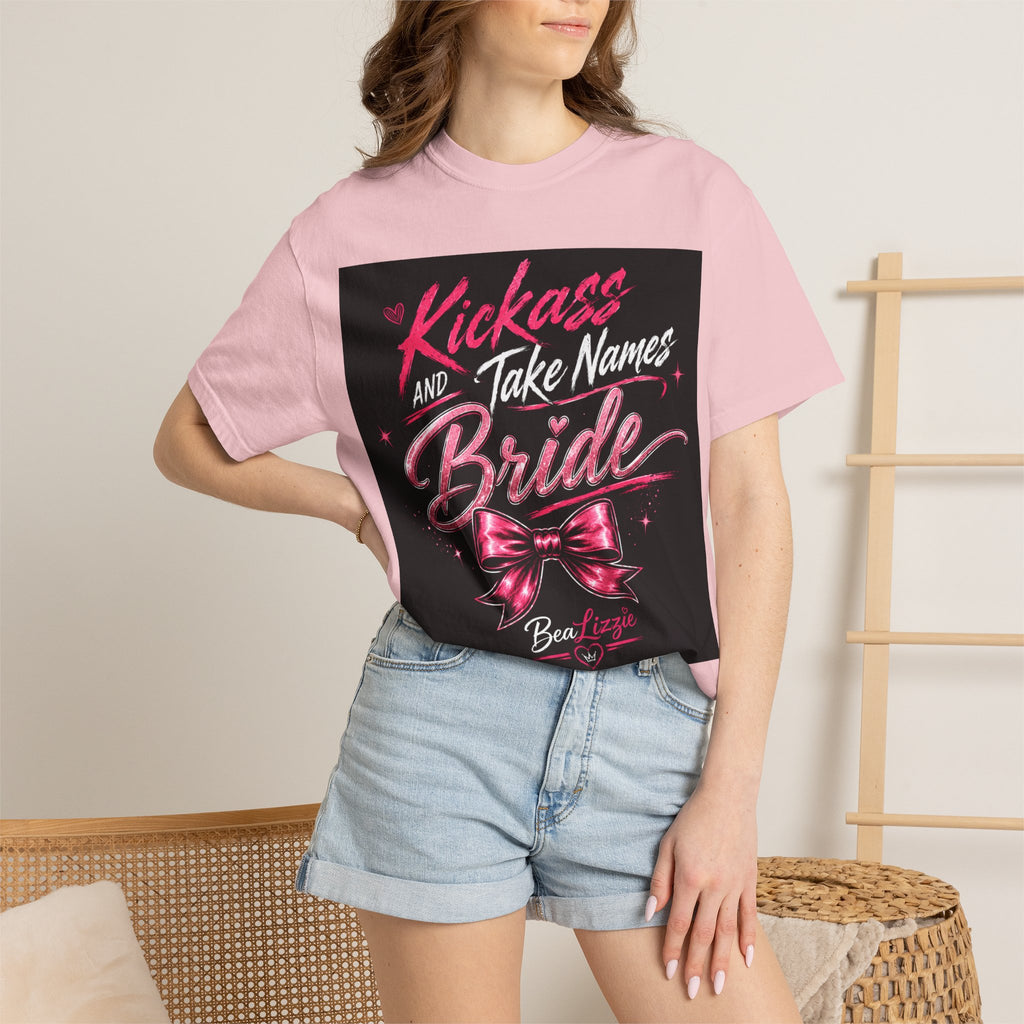 Bride 'Kick Ass and Take Names' Graphic Tee — Bachelorette Party Shirt