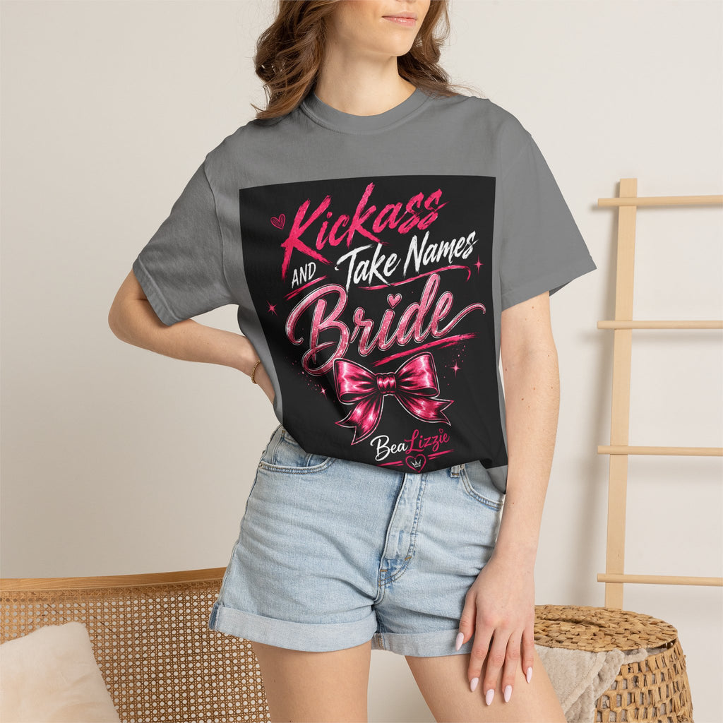Bride 'Kick Ass and Take Names' Graphic Tee — Bachelorette Party Shirt