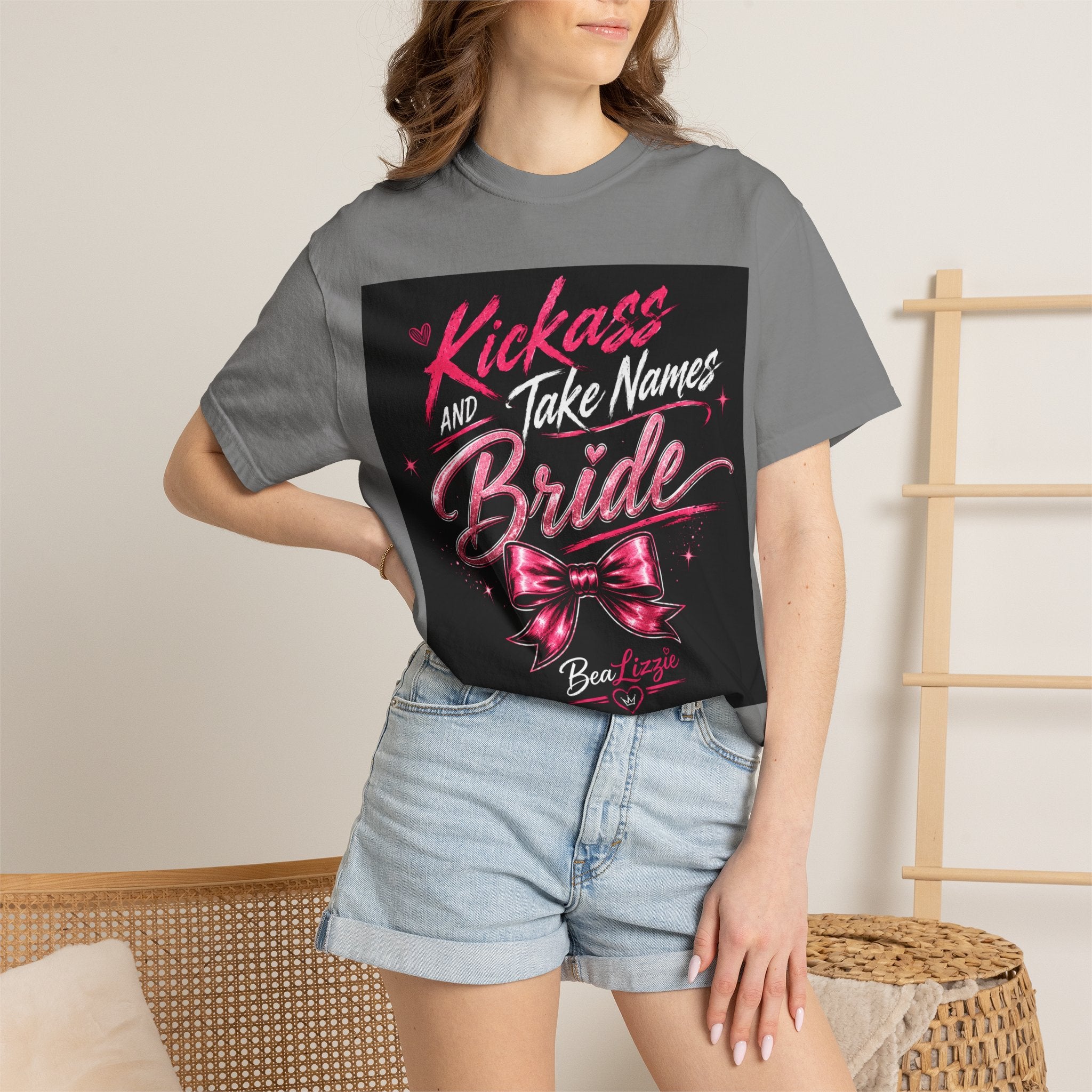 Bride 'Kick Ass and Take Names' Graphic Tee — Bachelorette Party Shirt
