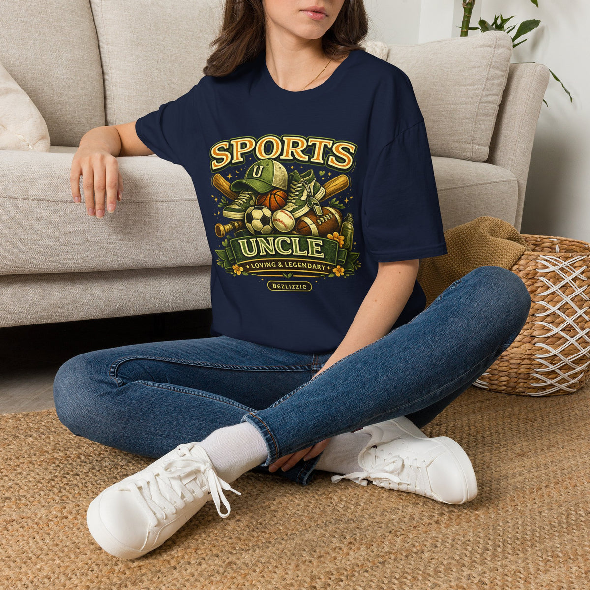 Sports Uncle T-Shirt — Vintage Multi-Sport Design (Baseball, Football, Soccer, Basketball)