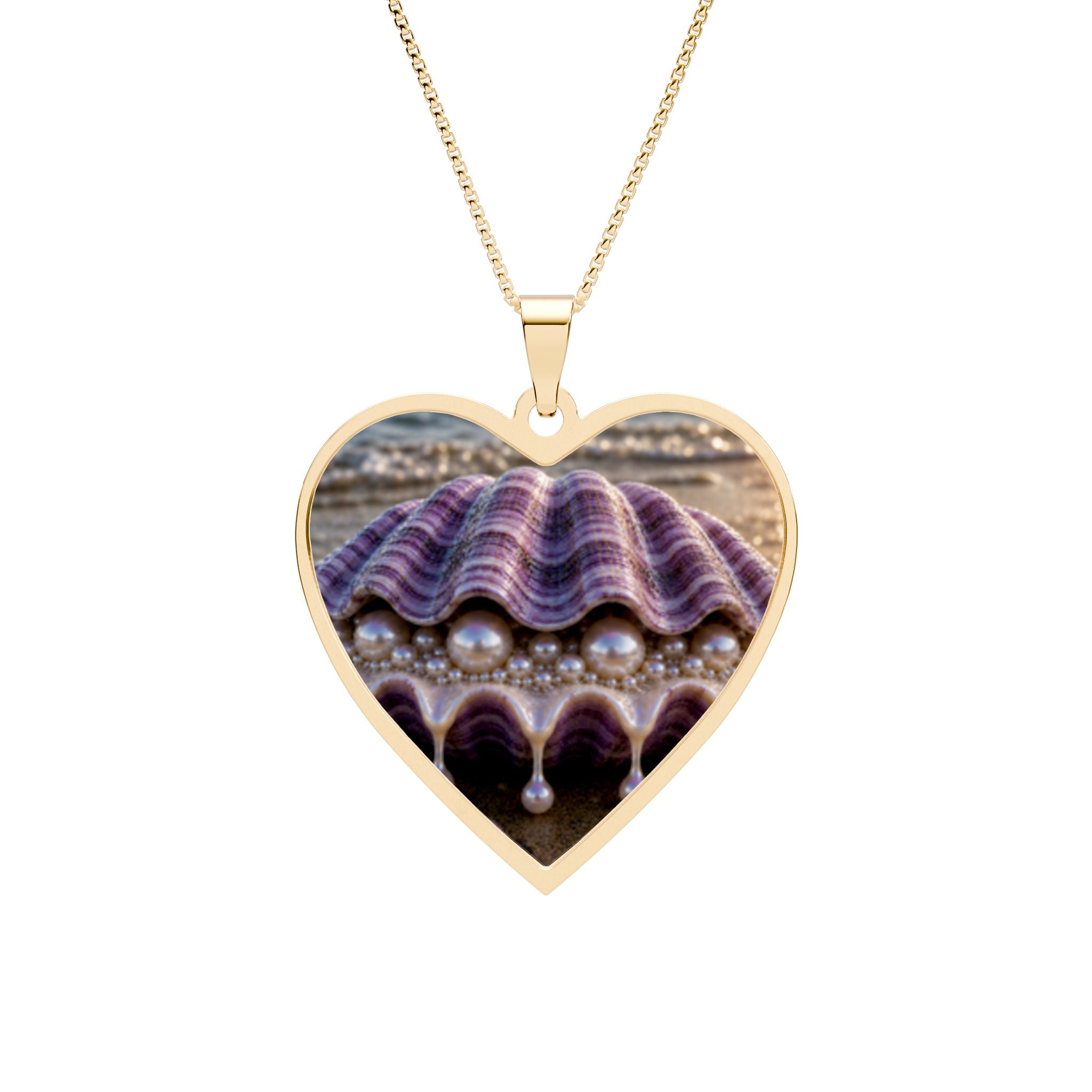 Heart Photo Pendant Necklace — Personalized Picture Locket (Gold or Silver)