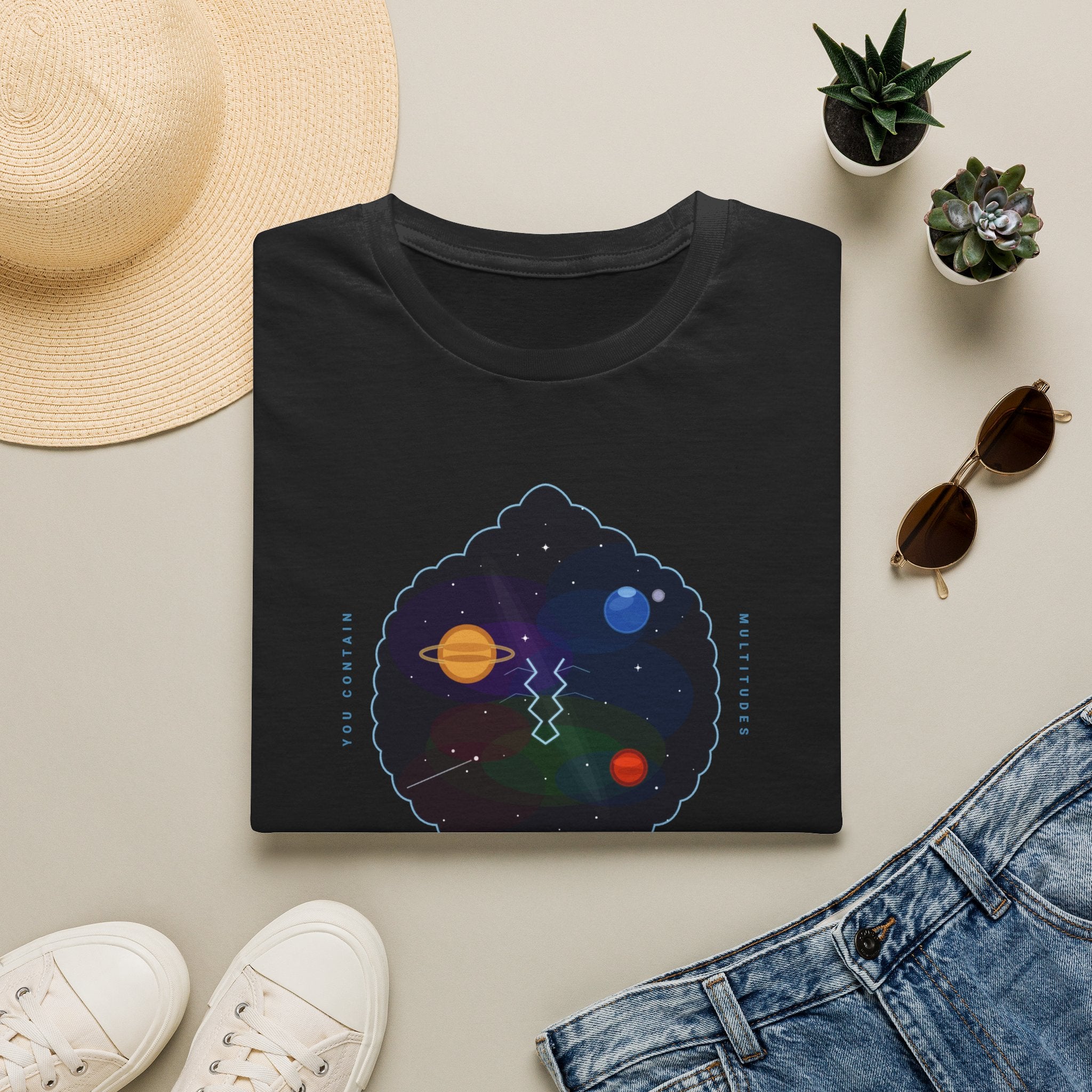 Galaxy Graphic T‑Shirt — 'Making Stardust' Cosmic Planet Tee