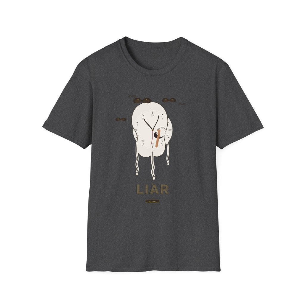 Liar Clock Graphic T‑Shirt — Quirky Surreal Illustration Tee