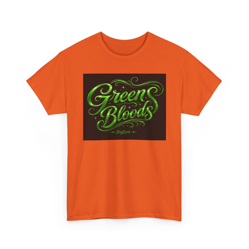 Green Bloods Graphic Tee — Neon Script St. Patrick’s Day Shirt