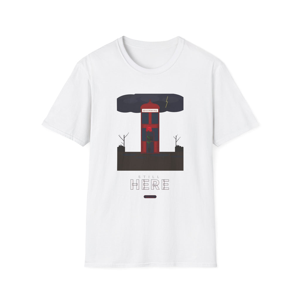 Vintage British Phone Booth T-Shirt — 'Telephone' Graphic Tee