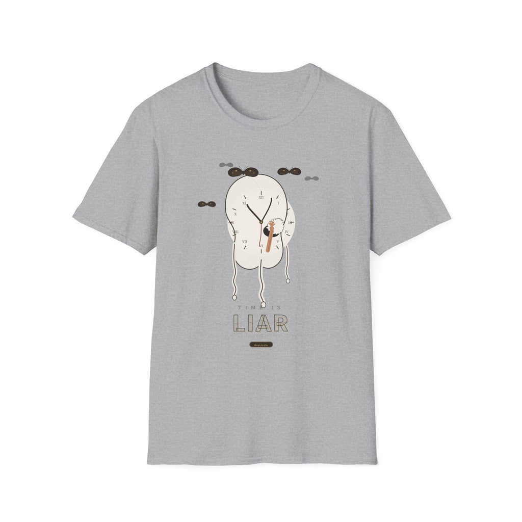 Liar Clock Graphic T‑Shirt — Quirky Surreal Illustration Tee