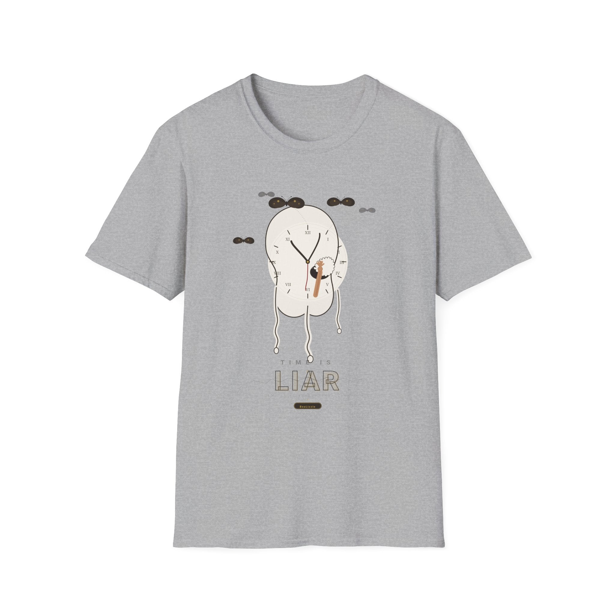 Liar Clock Graphic T‑Shirt — Quirky Surreal Illustration Tee