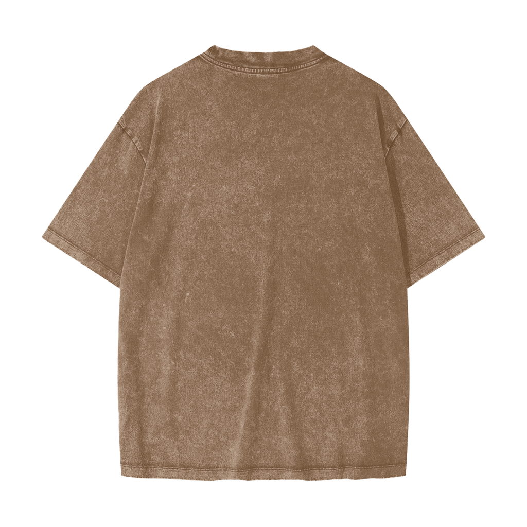T-shirt lourd délavé par la neige
