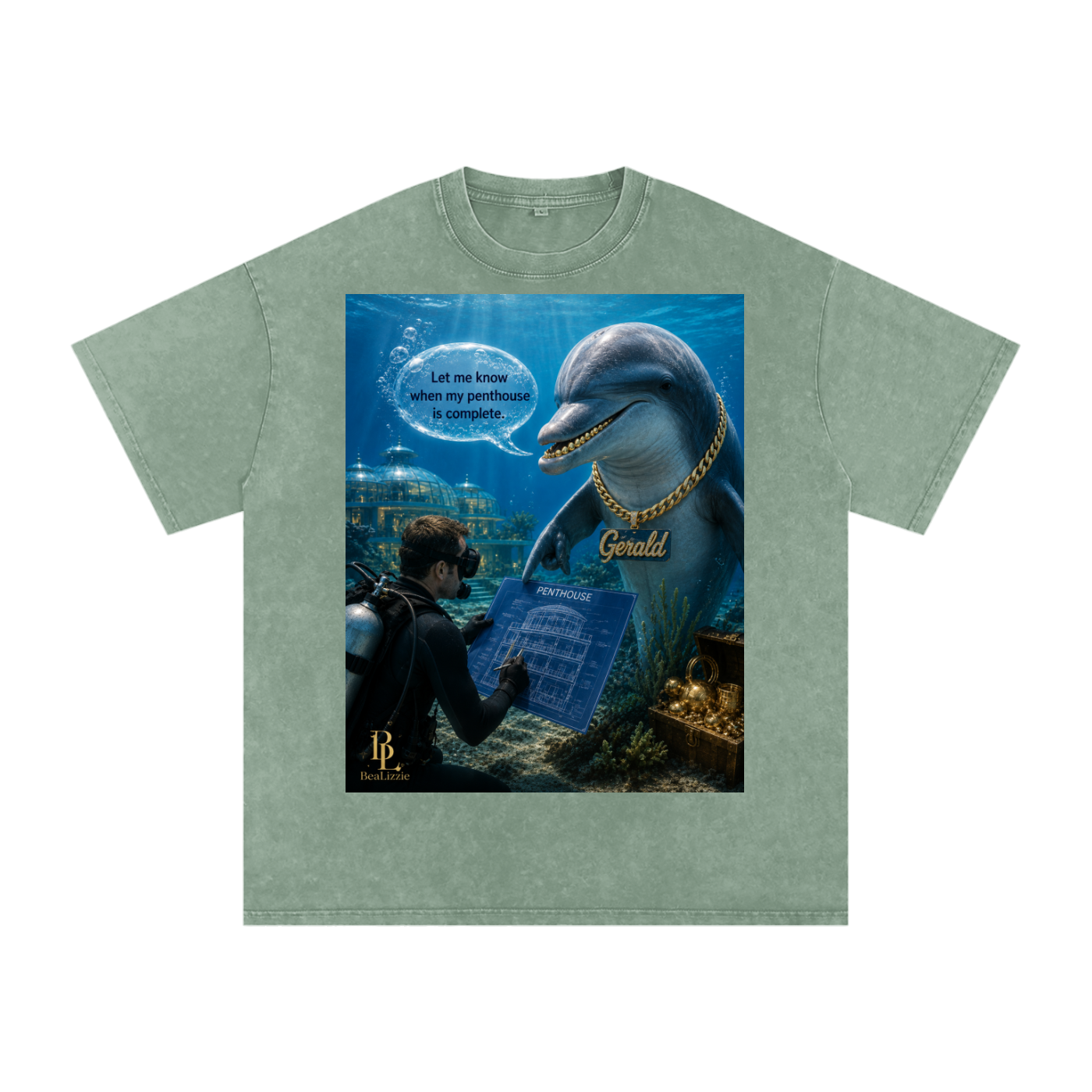 Snow Washed Oversized Cotton T-Shirt