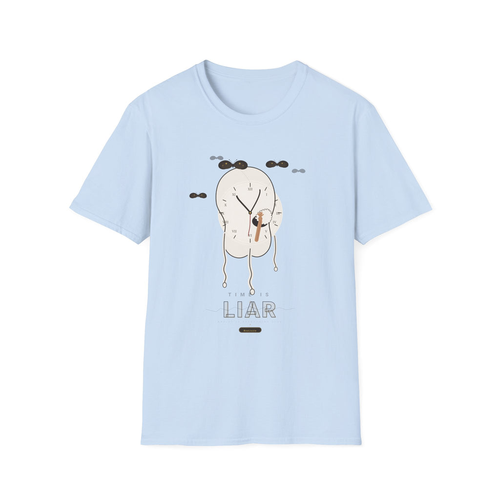 Liar Clock Graphic T‑Shirt — Quirky Surreal Illustration Tee