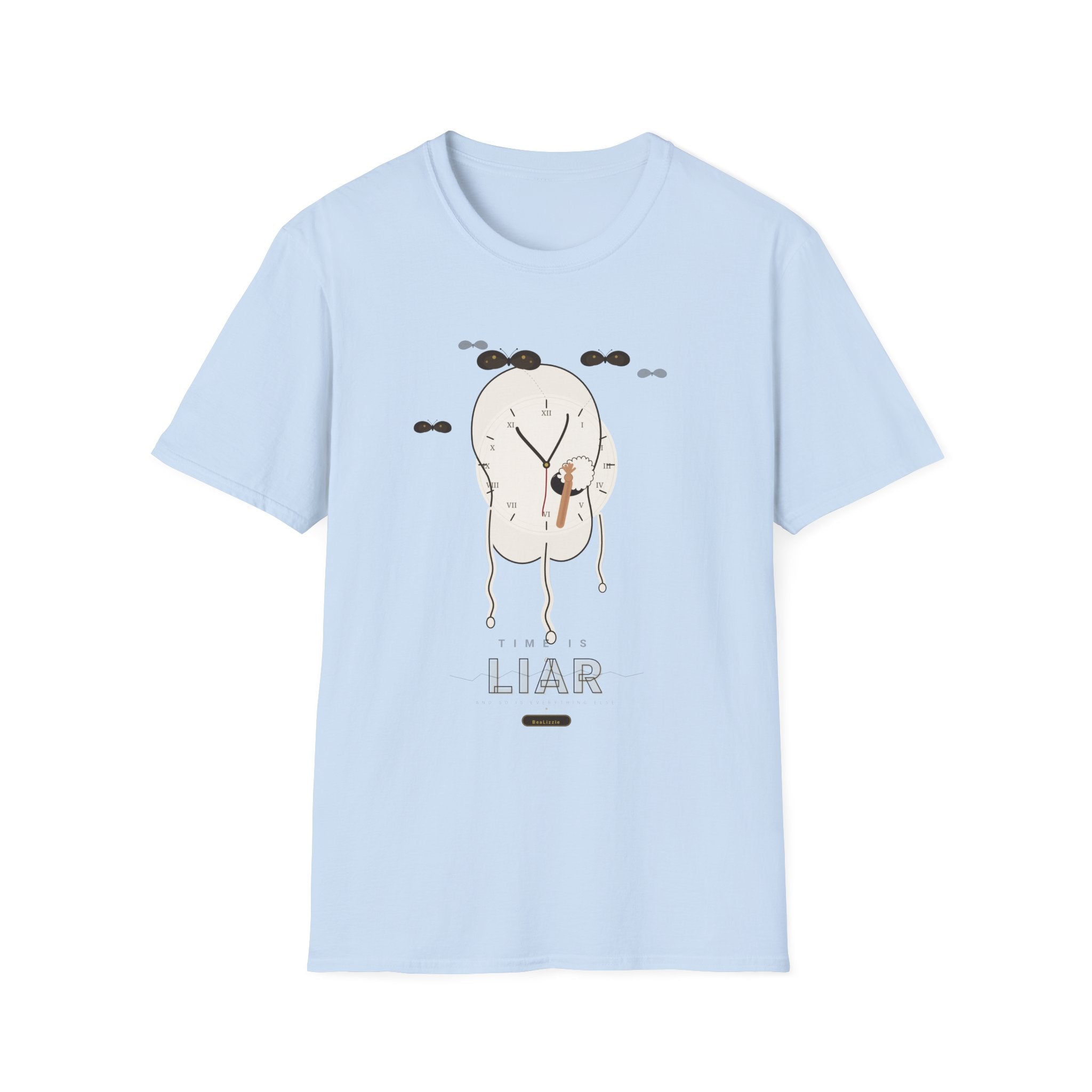 Liar Clock Graphic T‑Shirt — Quirky Surreal Illustration Tee