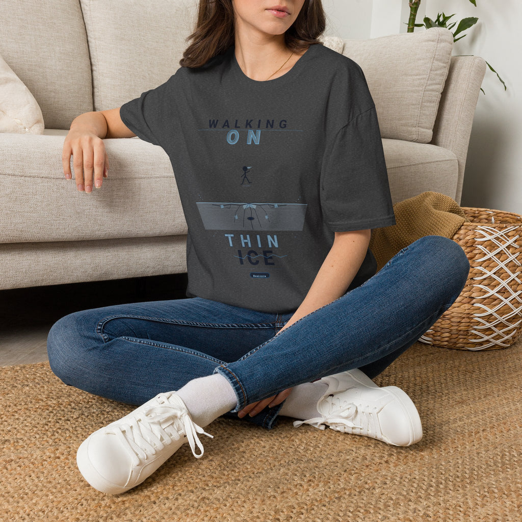 Walking On Thin Ice T-Shirt — Minimalist Motivational Tee