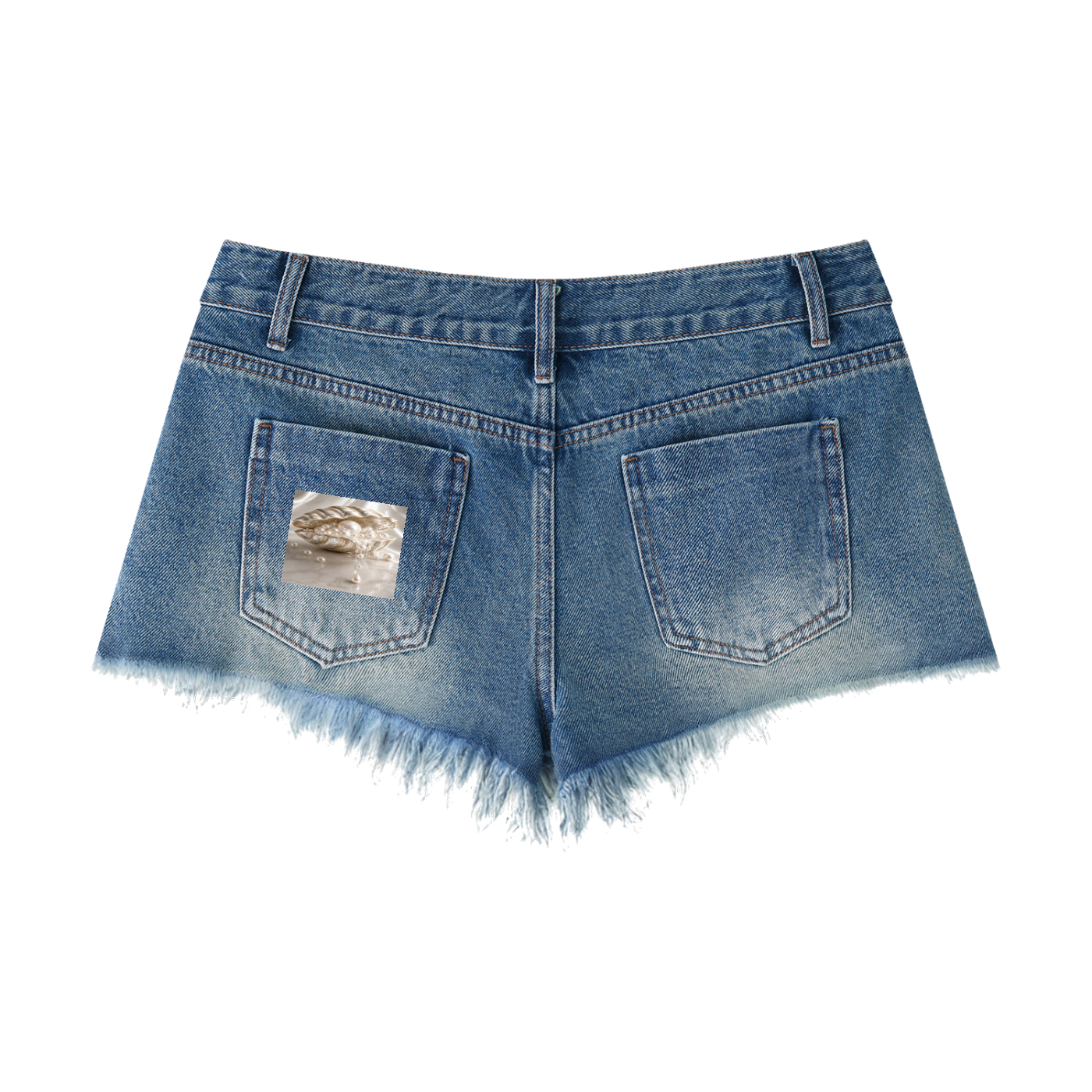 Women's Vintage Wash Raw Hem Denim Shorts