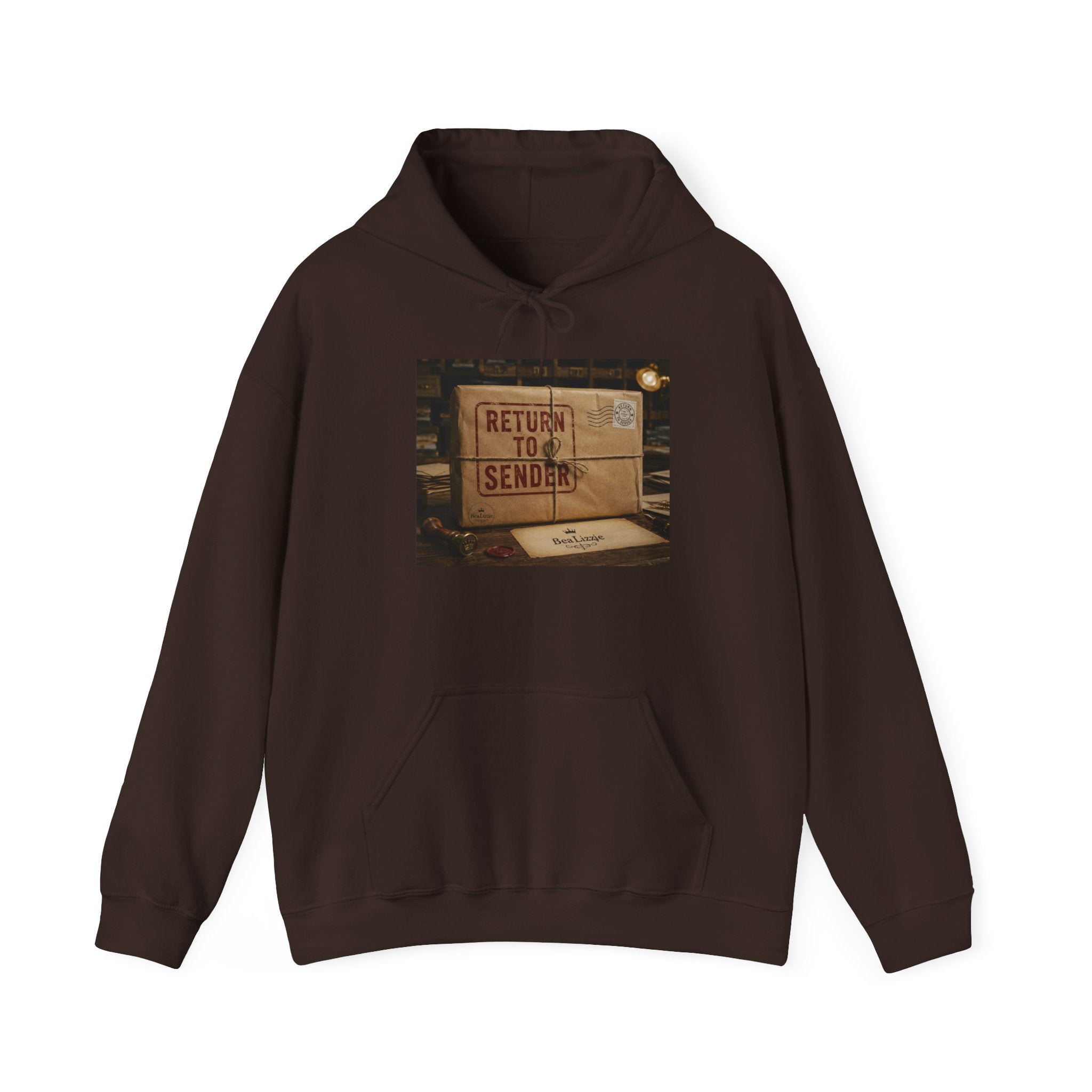 Sweat à capuche « Retour à l'expéditeur » – Motif boîte aux lettres vintage