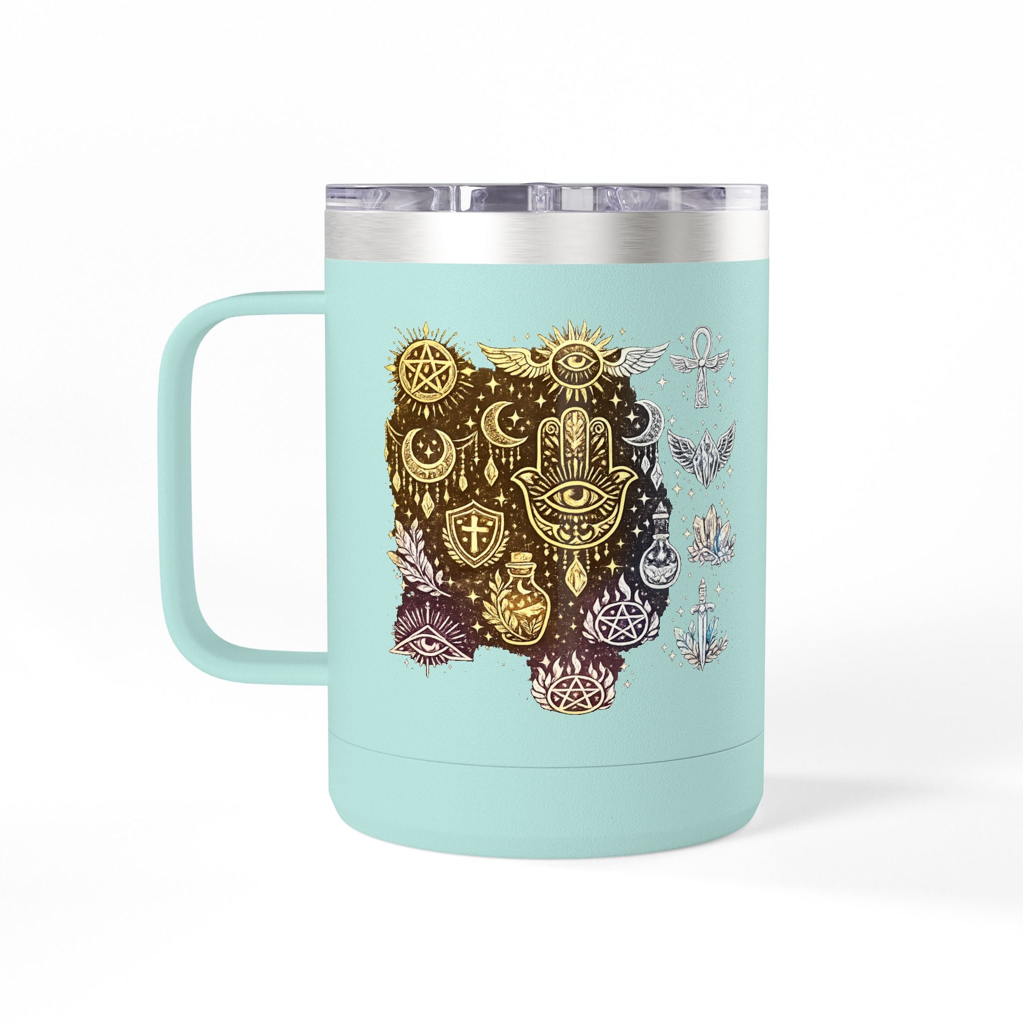 Skull & Anchors 15oz Insulated Coffee Mug Tumbler — Nautical Gothic