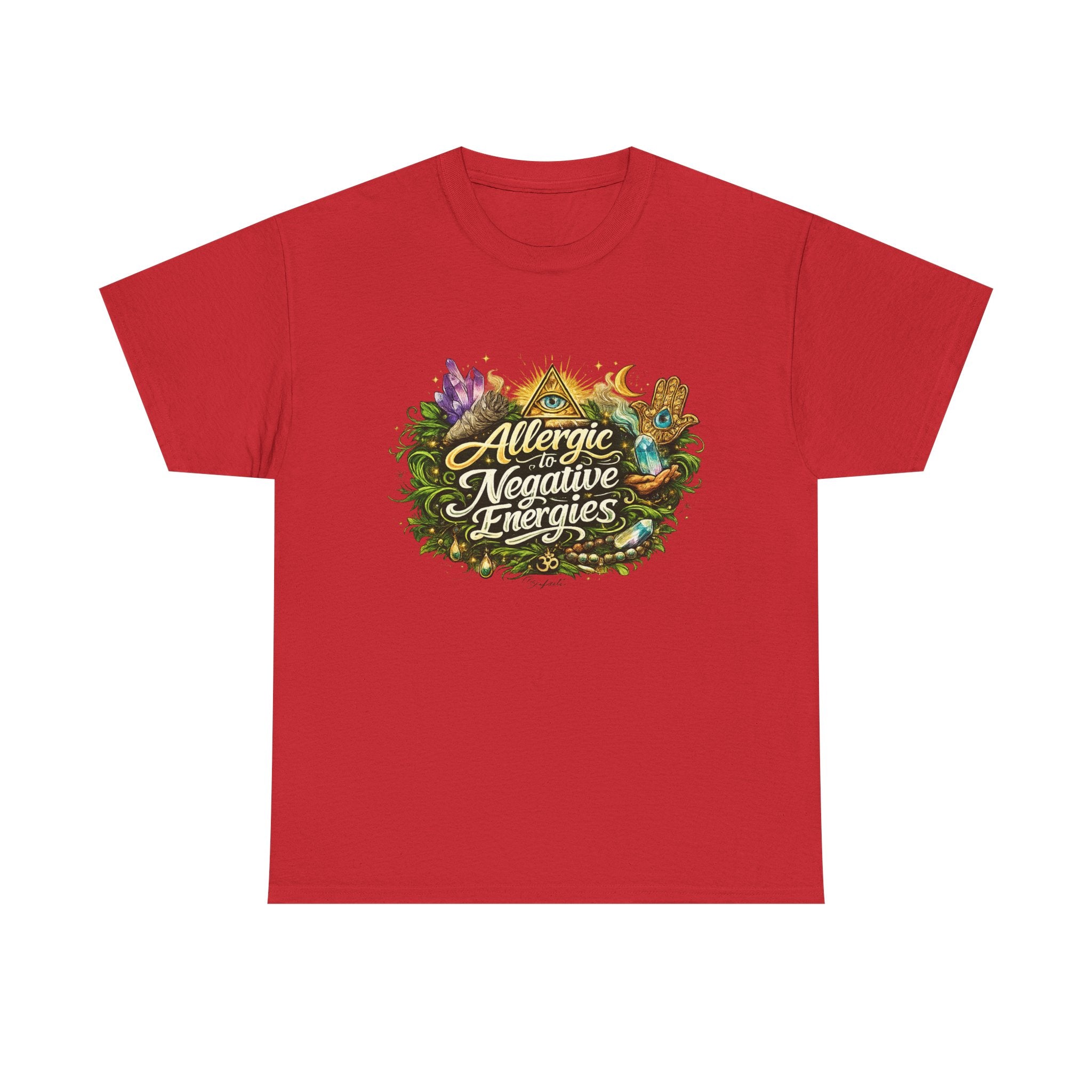 T‑Shirt — "Allergic to Negative Energies" Spiritual Graphic Tee