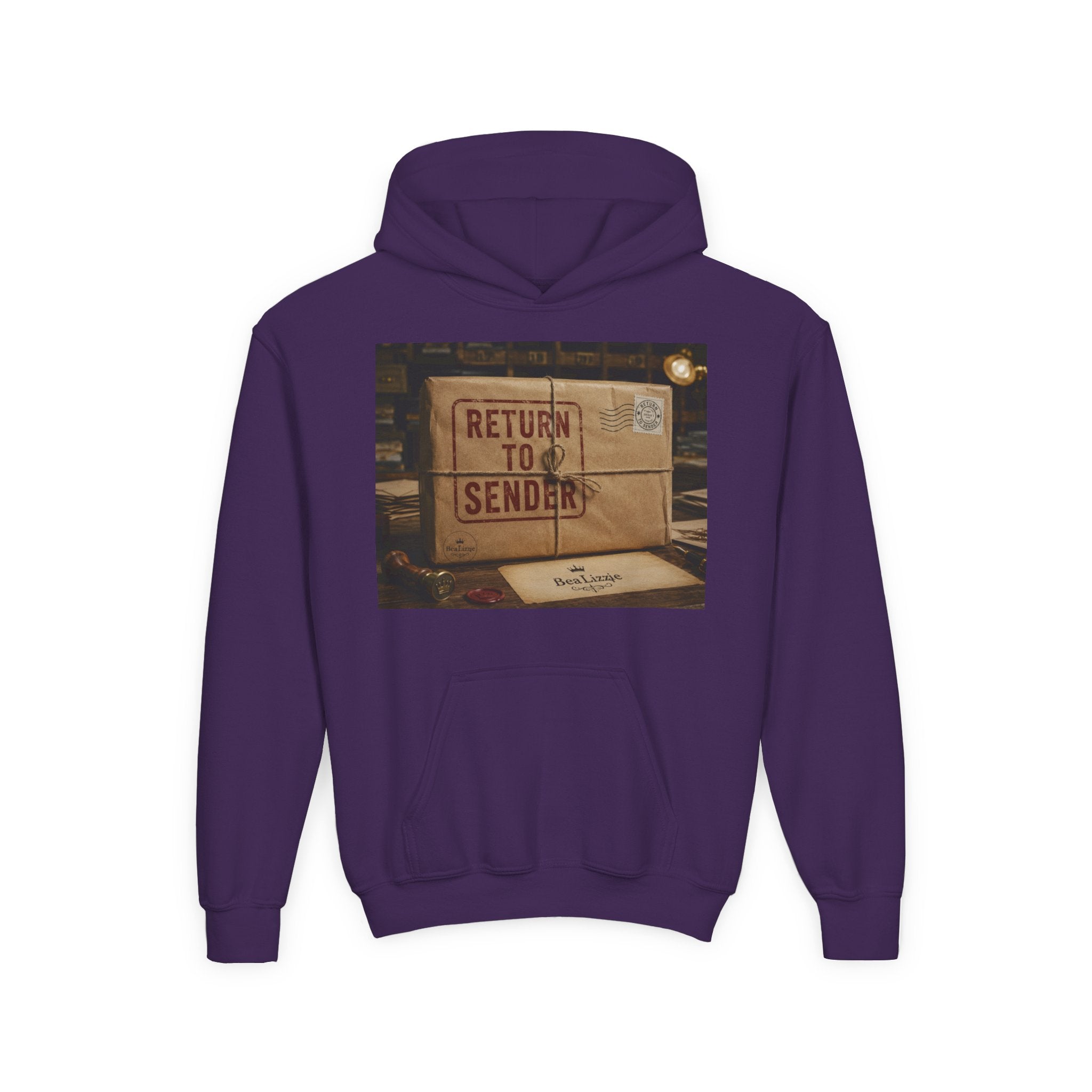 Youth Hoodie – 'Return to Sender' Vintage Mailbox Graphic