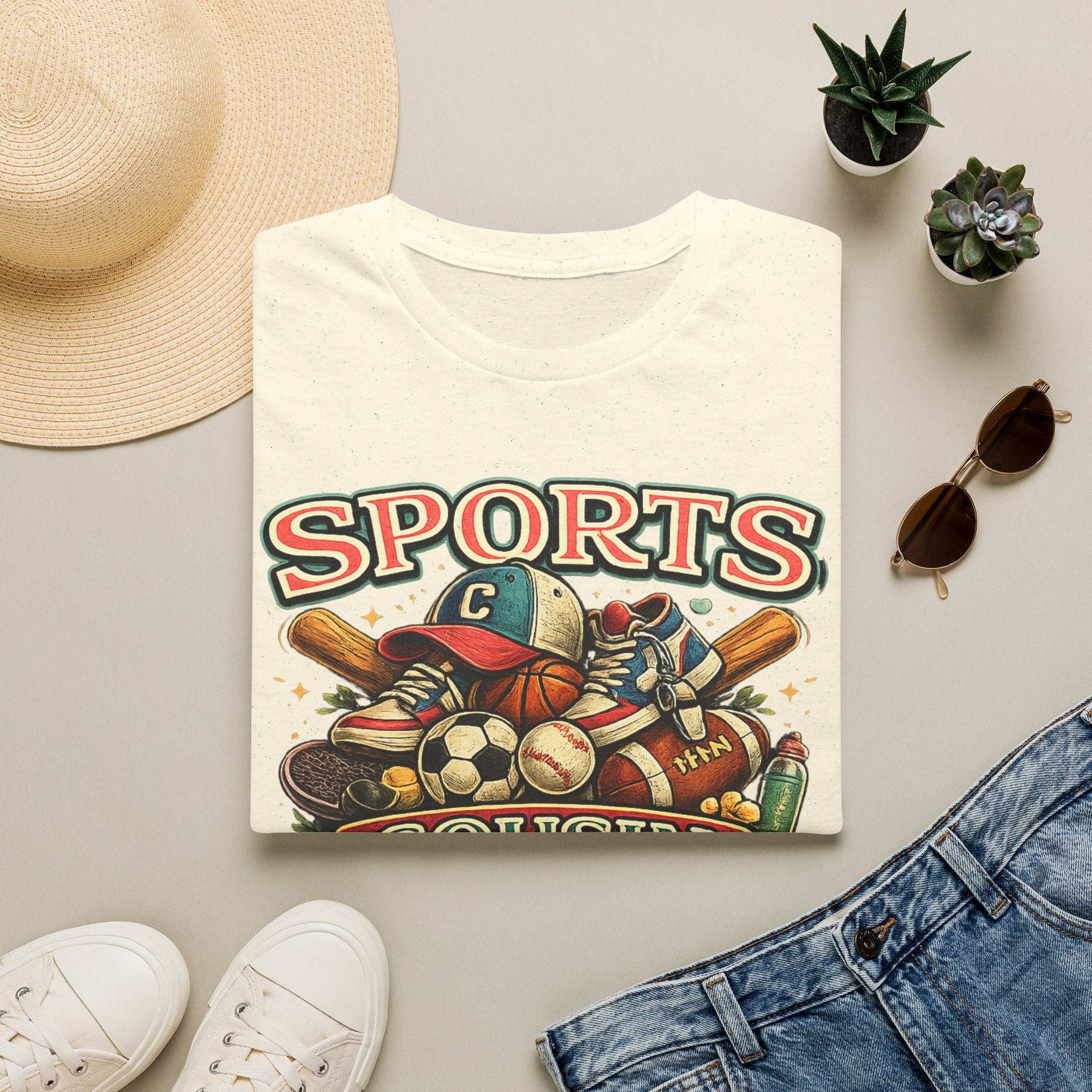 Sports Cousin T-Shirt — Retro Multi-Sport Graphic Tee