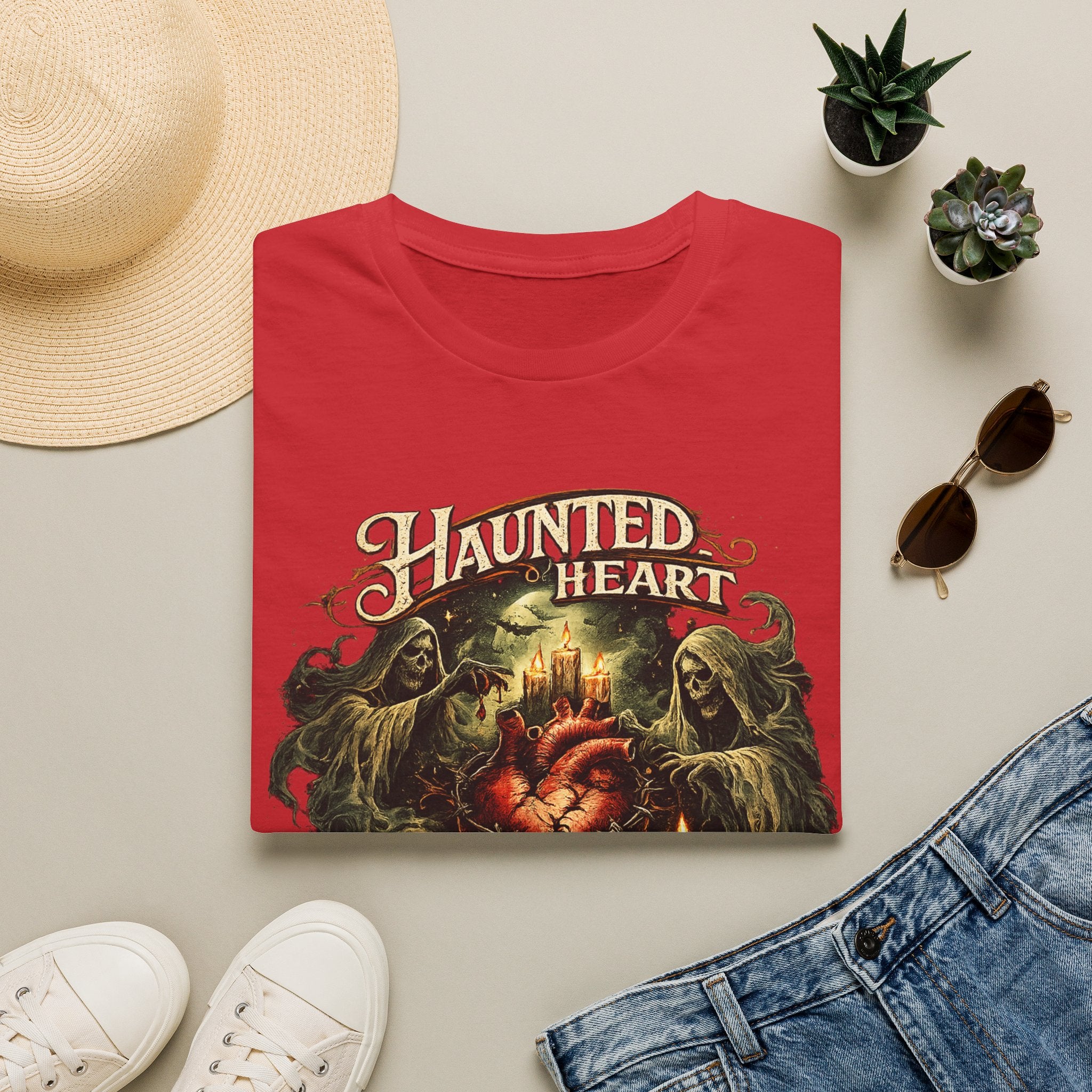Haunted Heart T-Shirt — Gothic Haunted Heart Vintage Horror Tee