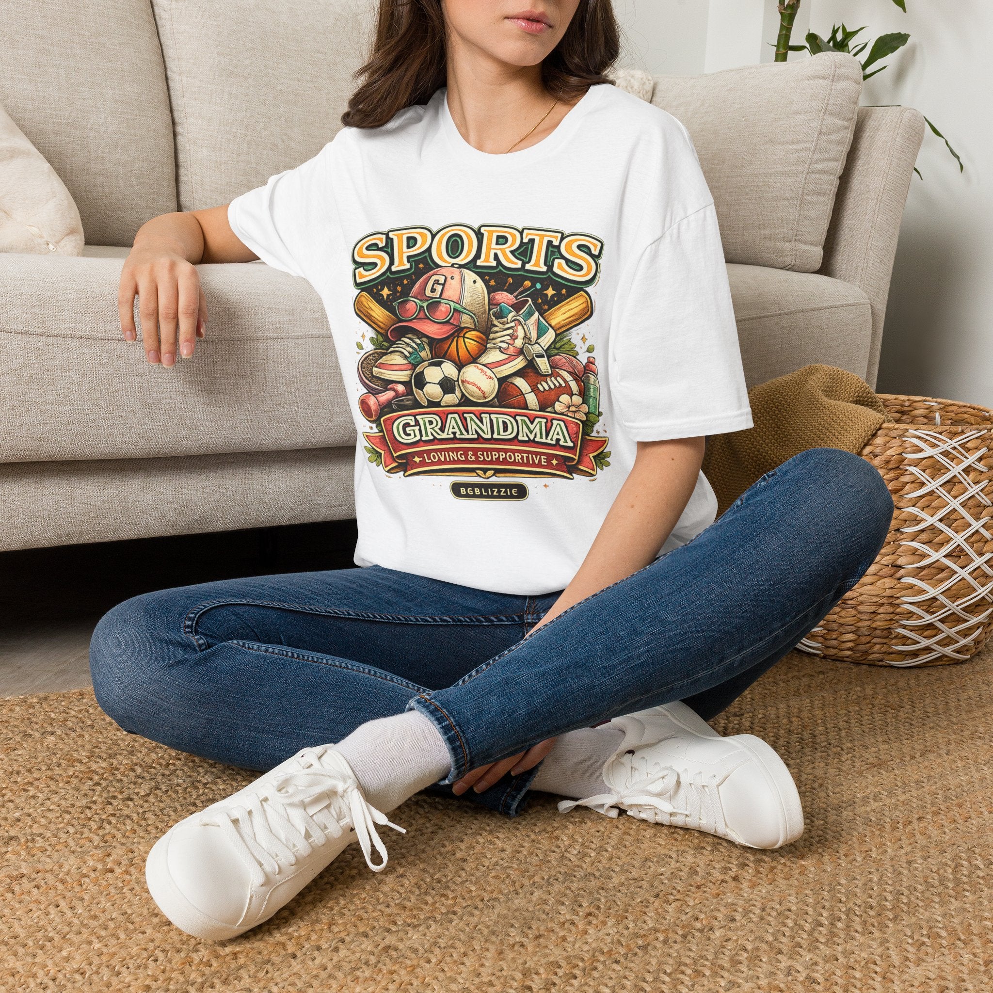 Sports Grandma T‑Shirt — Vintage Baseball & Multi‑Sport Mom Fan Tee