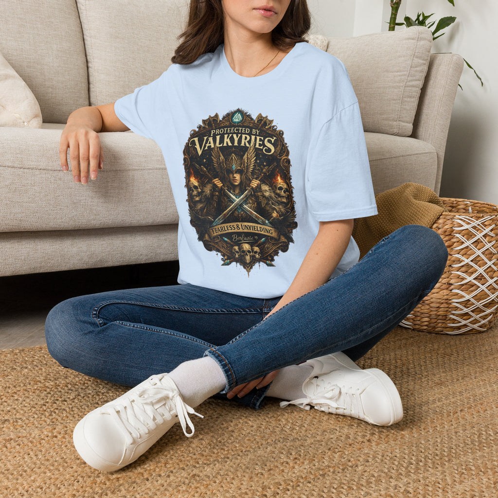 Valkyries T‑Shirt — "Protected by Valkyries" Norse Warrior Tee