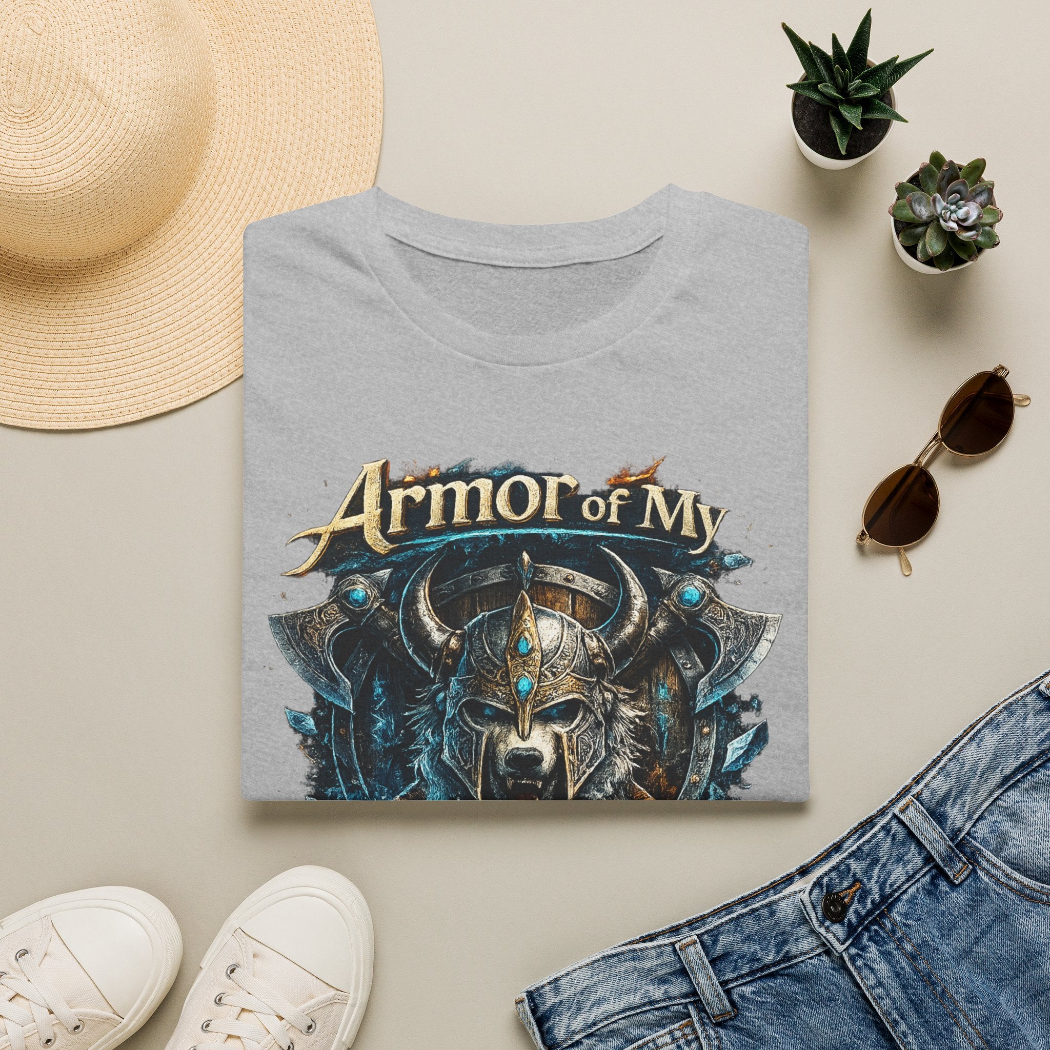 Armor of My Ancestors T-Shirt — Viking Warrior Shield Graphic Tee