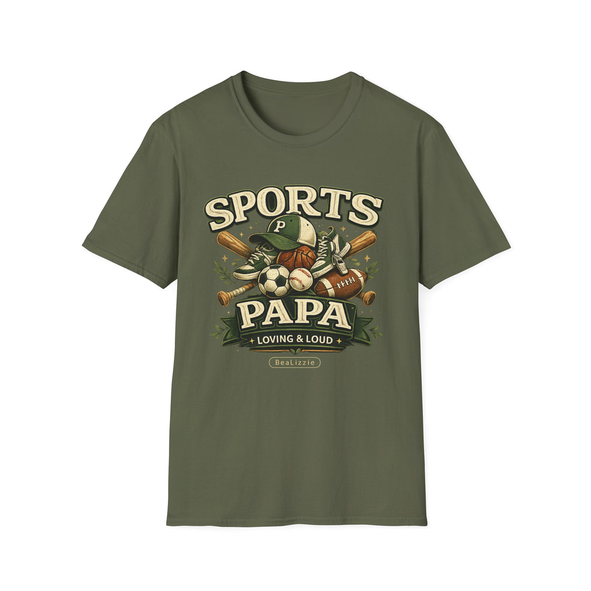 Sports Papa T-Shirt — Loving & Loud Vintage Sports Dad Tee