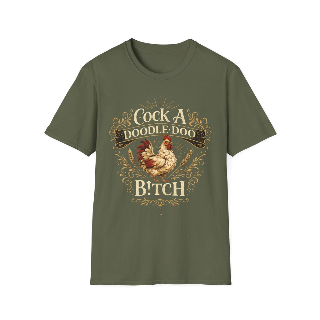 Cock A Doodle Doo T-Shirt — Funny Rooster Farmyard Graphic Tee