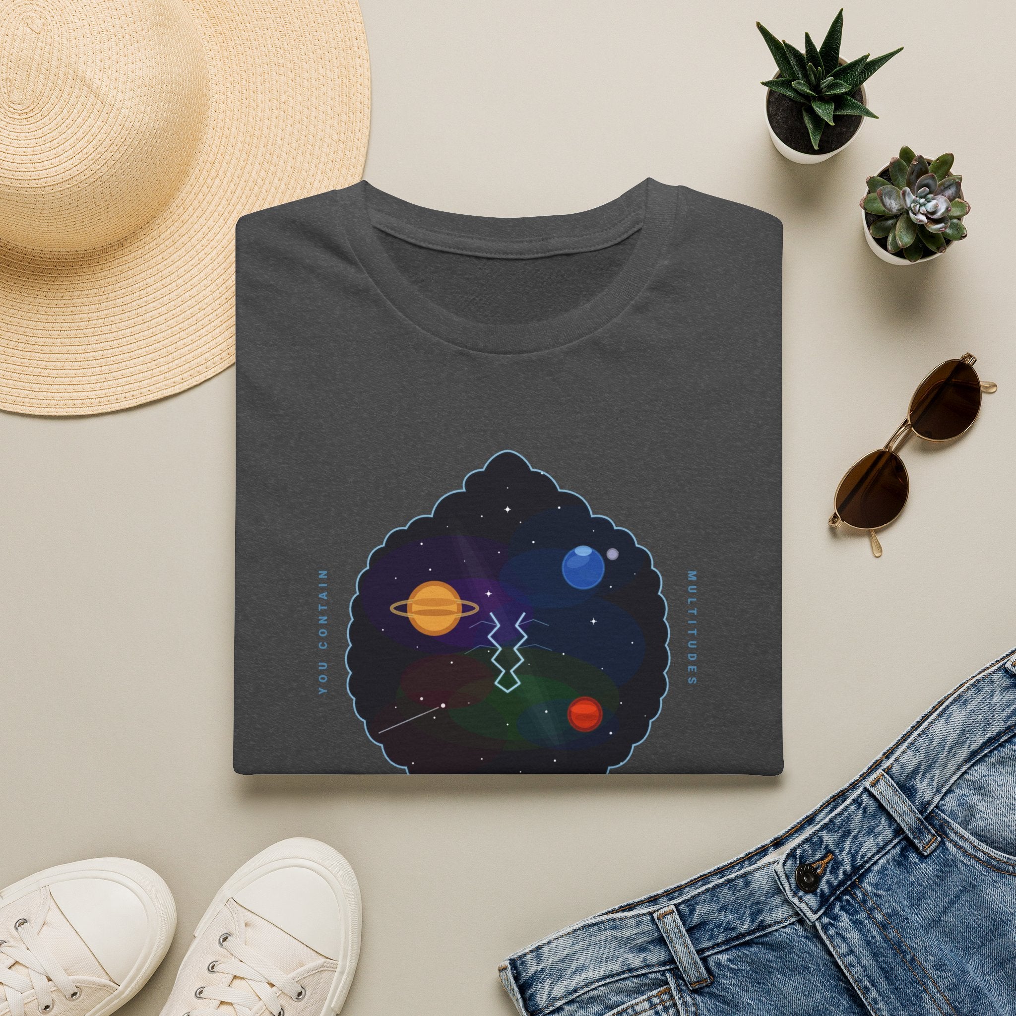 Galaxy Graphic T‑Shirt — 'Making Stardust' Cosmic Planet Tee