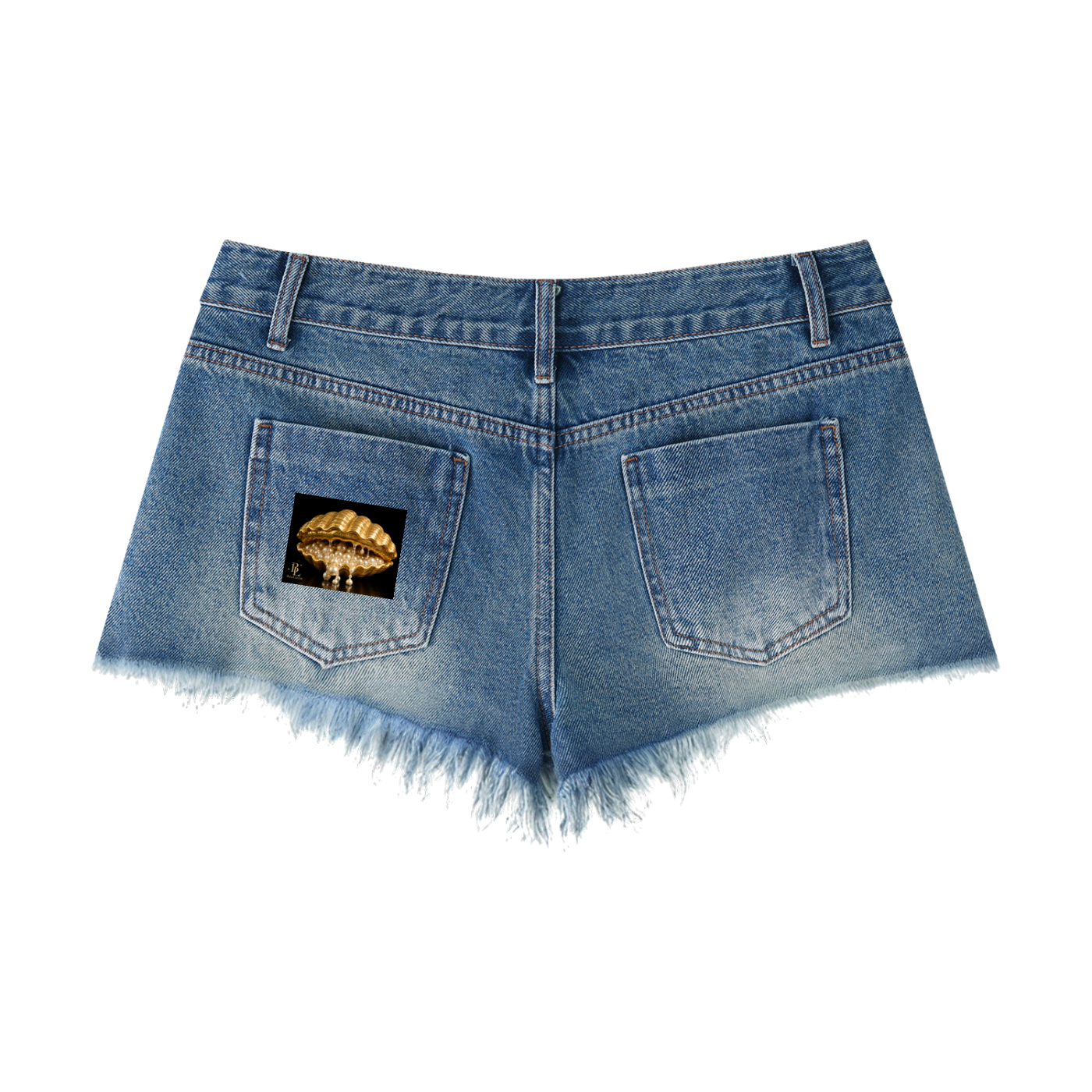Women's Vintage Wash Raw Hem Denim Shorts